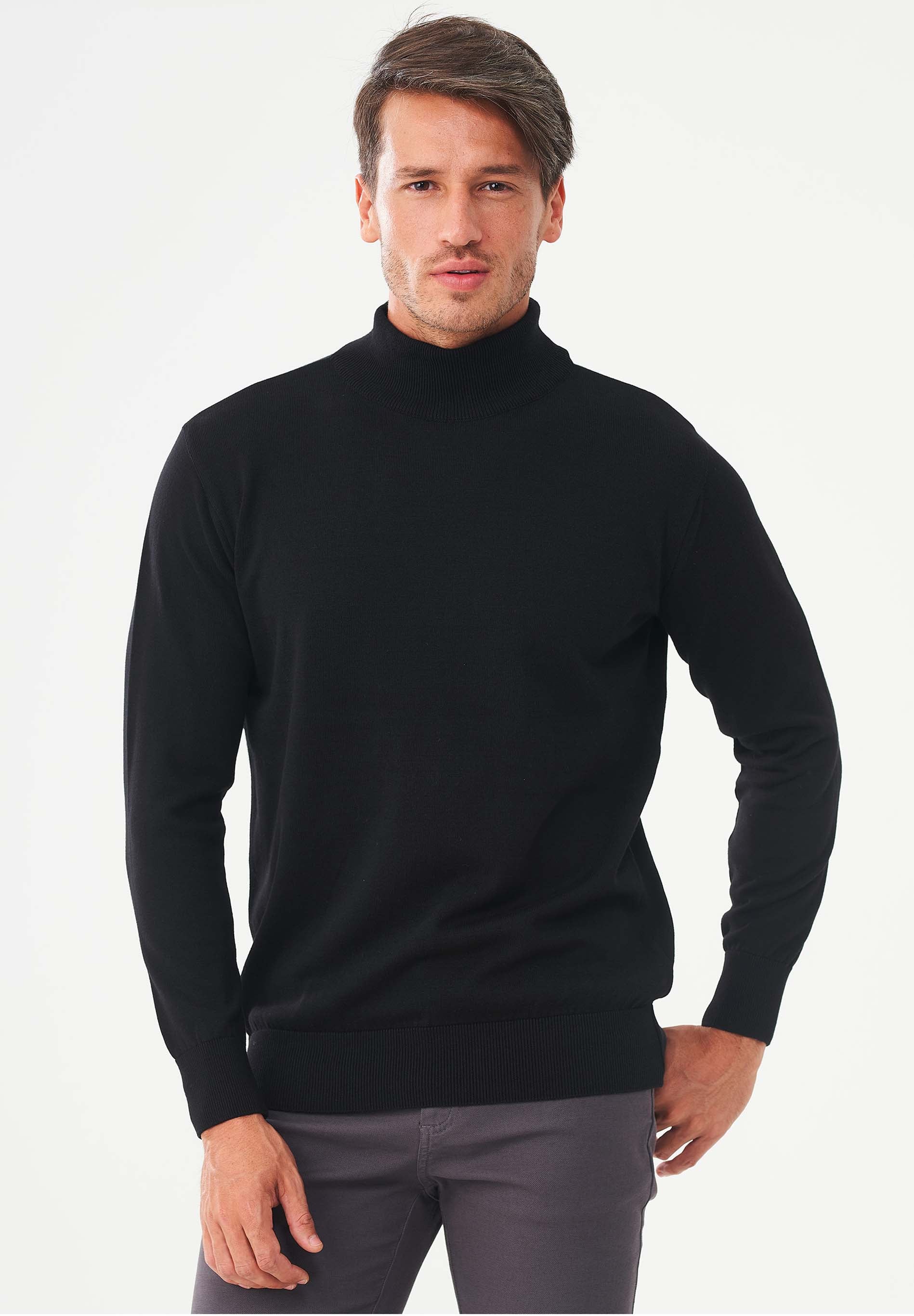 Rollkragenpullover aus Bio-Baumwolle