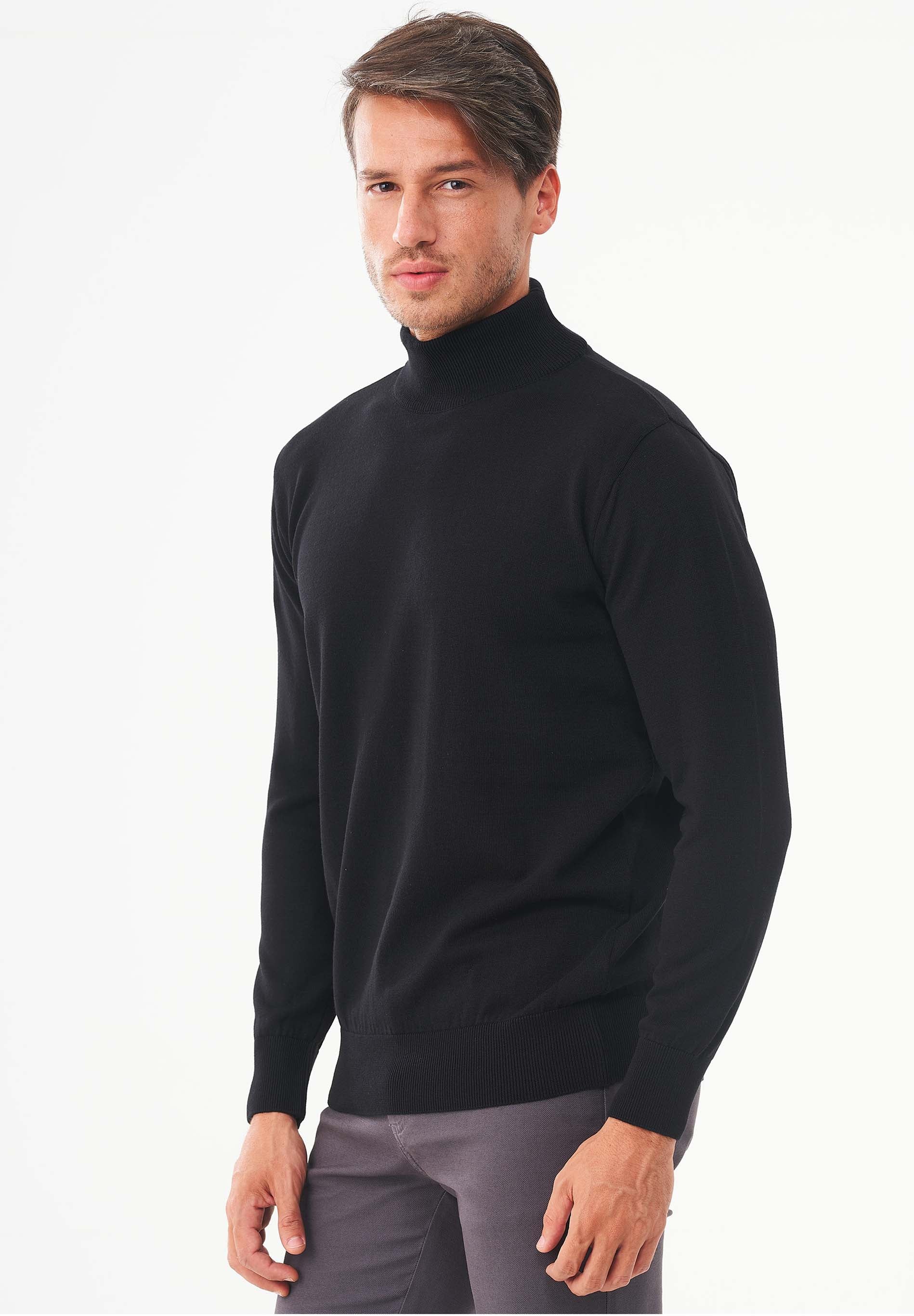 Rollkragenpullover aus Bio-Baumwolle
