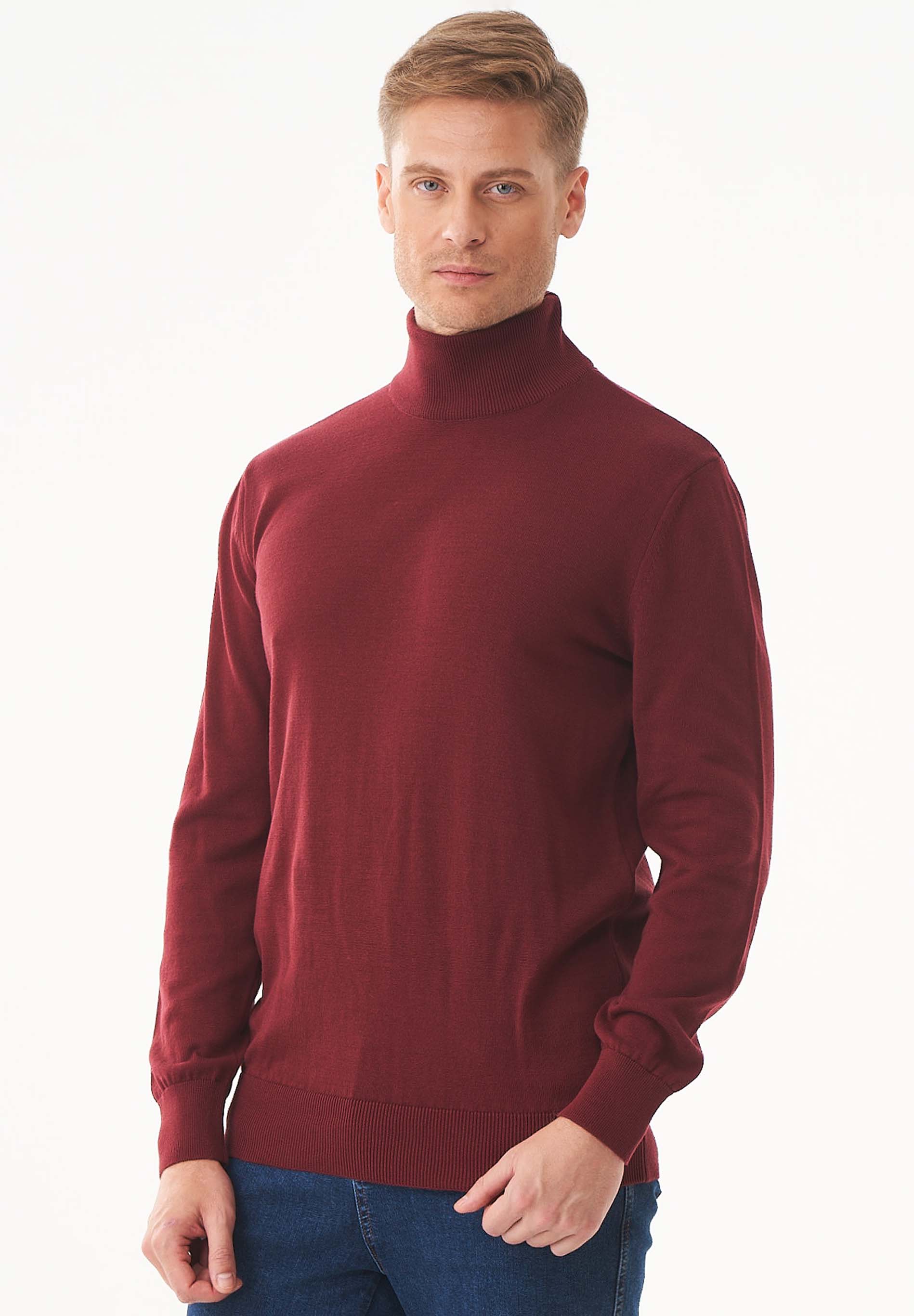 Rollkragenpullover aus Bio-Baumwolle