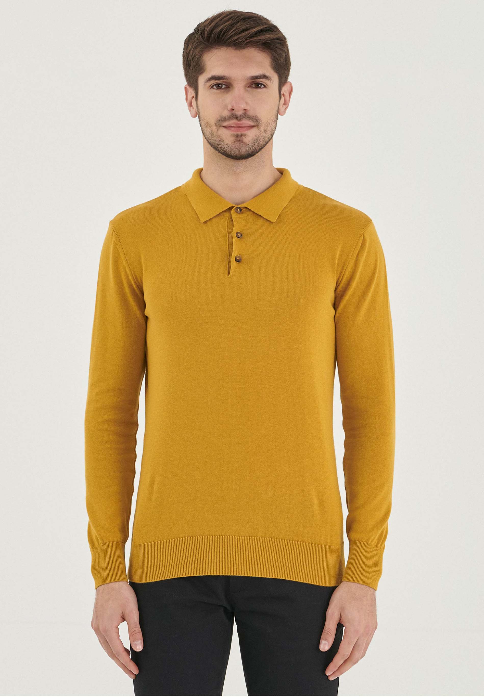 Polokragenpullover aus Bio-Baumwolle