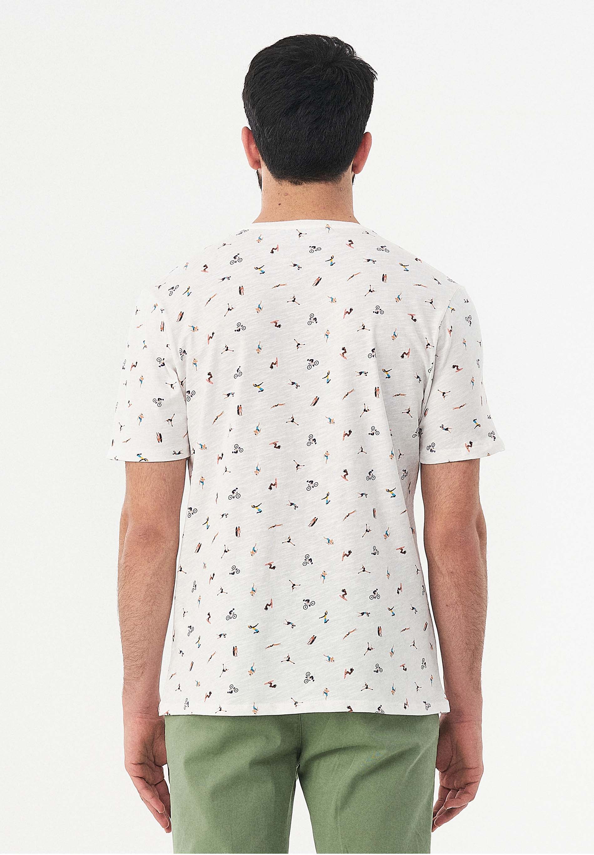 T-Shirt aus Bio-Baumwolle mit Allover-Print
