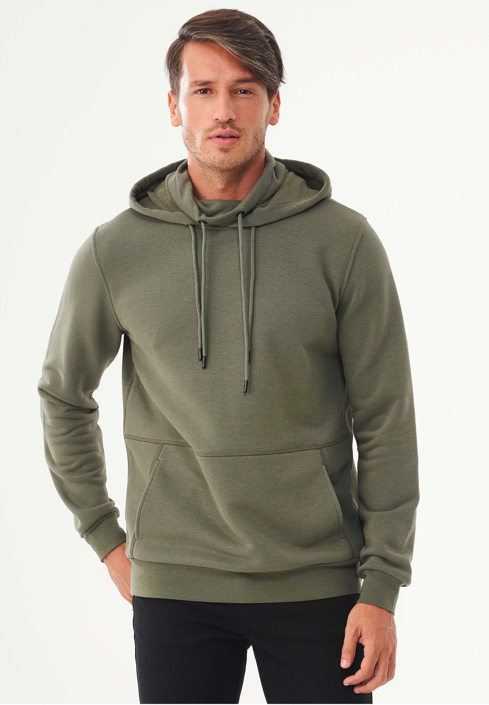 Hoodie aus Bio-Baumwolle & Modal mit recyceltem Polyester