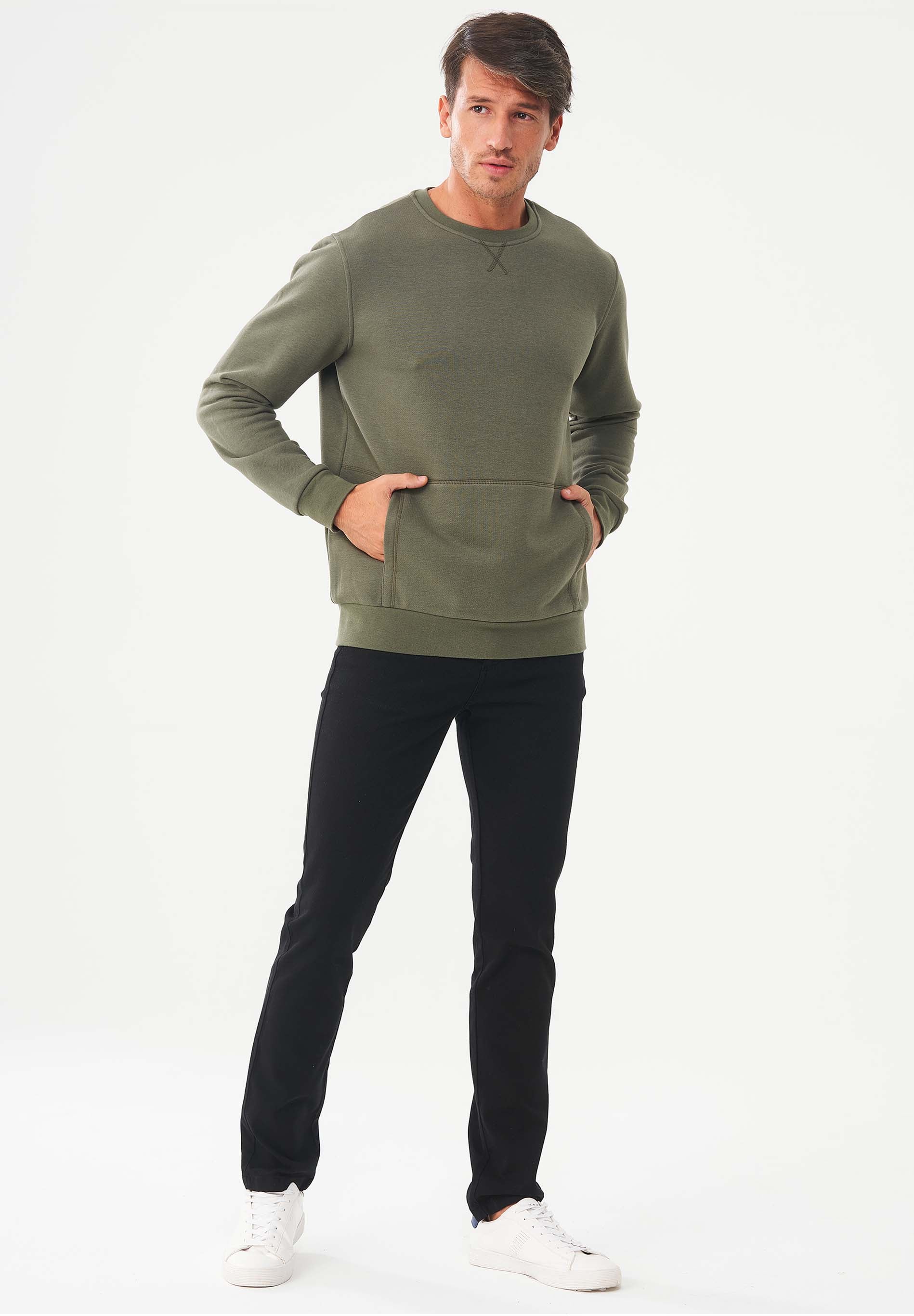 Sweatshirt aus Bio-Baumwolle & Modal mit recyceltem Polyester