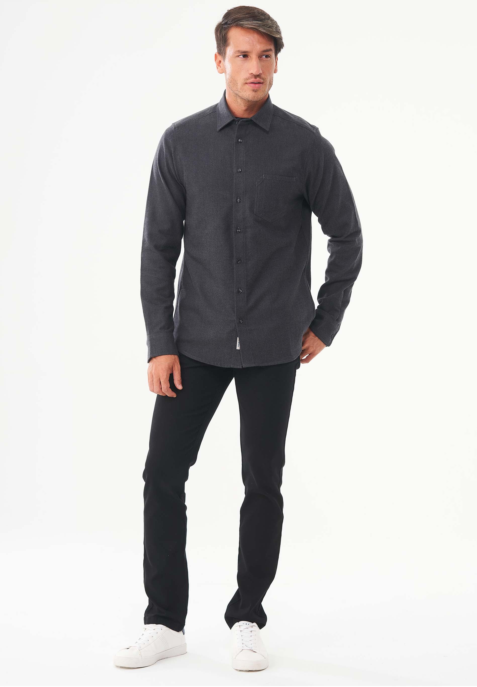 Brushed Twill Hemd aus Bio-Baumwolle