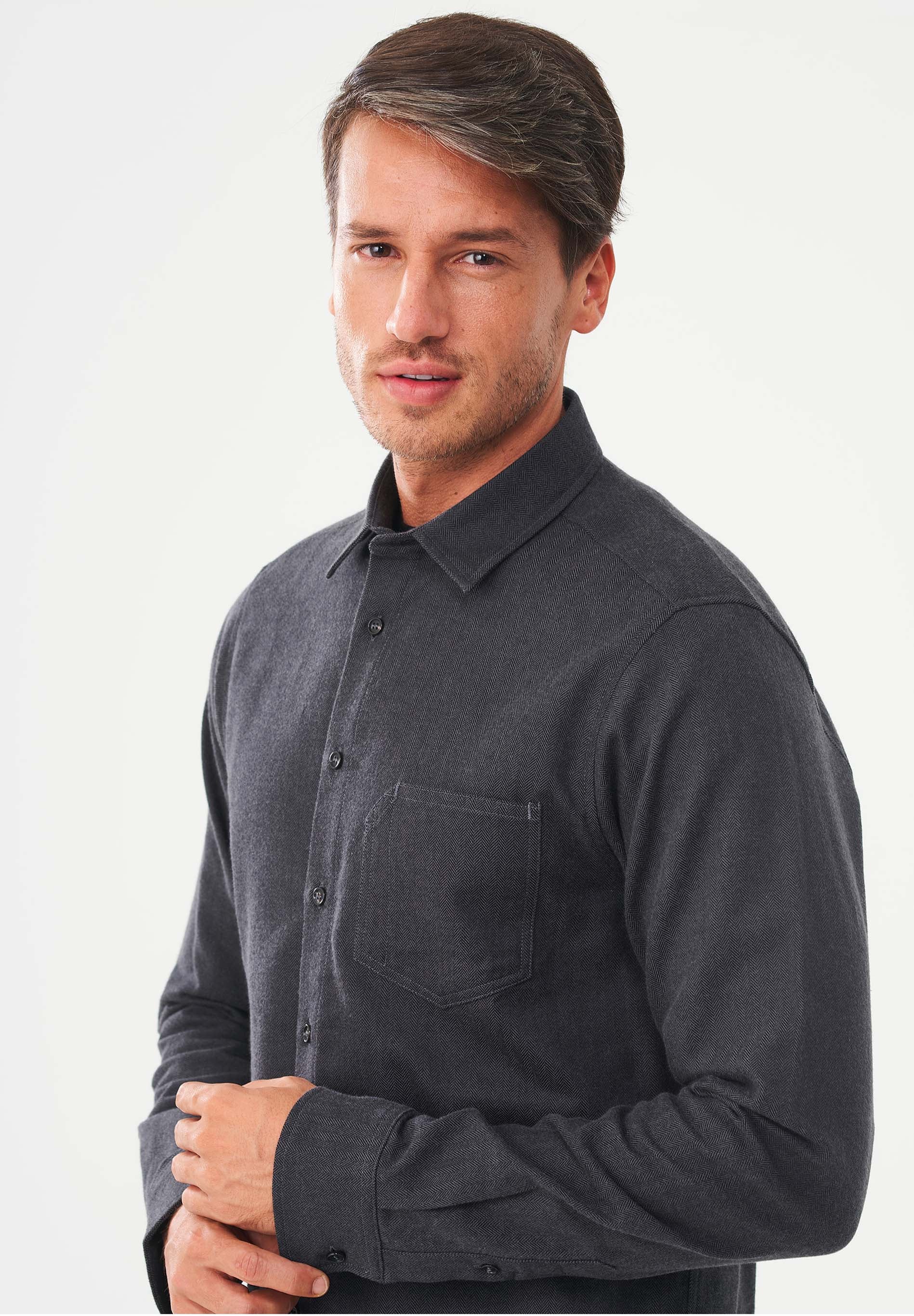 Brushed Twill Hemd aus Bio-Baumwolle