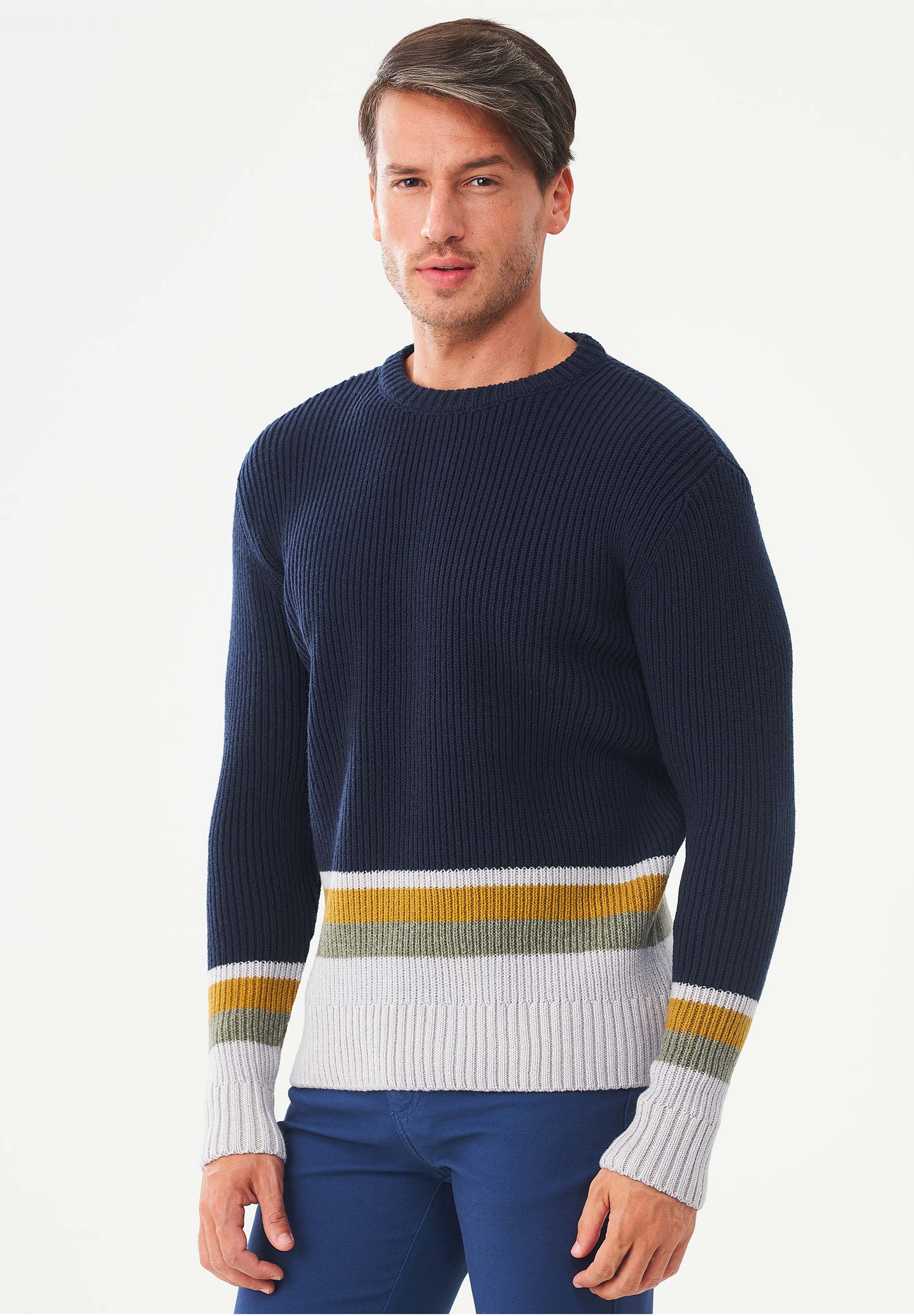 Pullover aus Bio-Merinowolle und Bio-Baumwolle