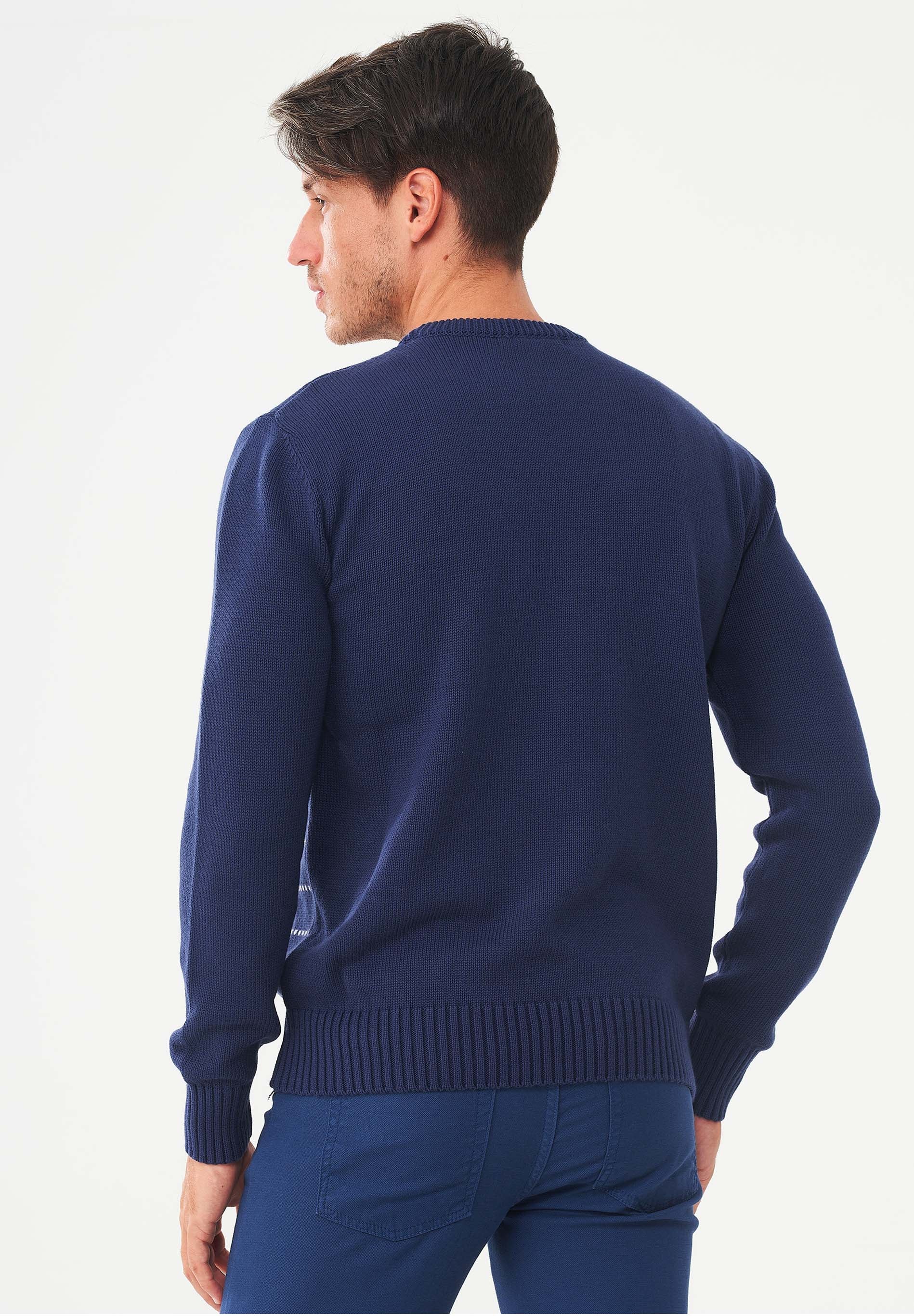 Gestreifter Pullover aus Bio-Baumwolle