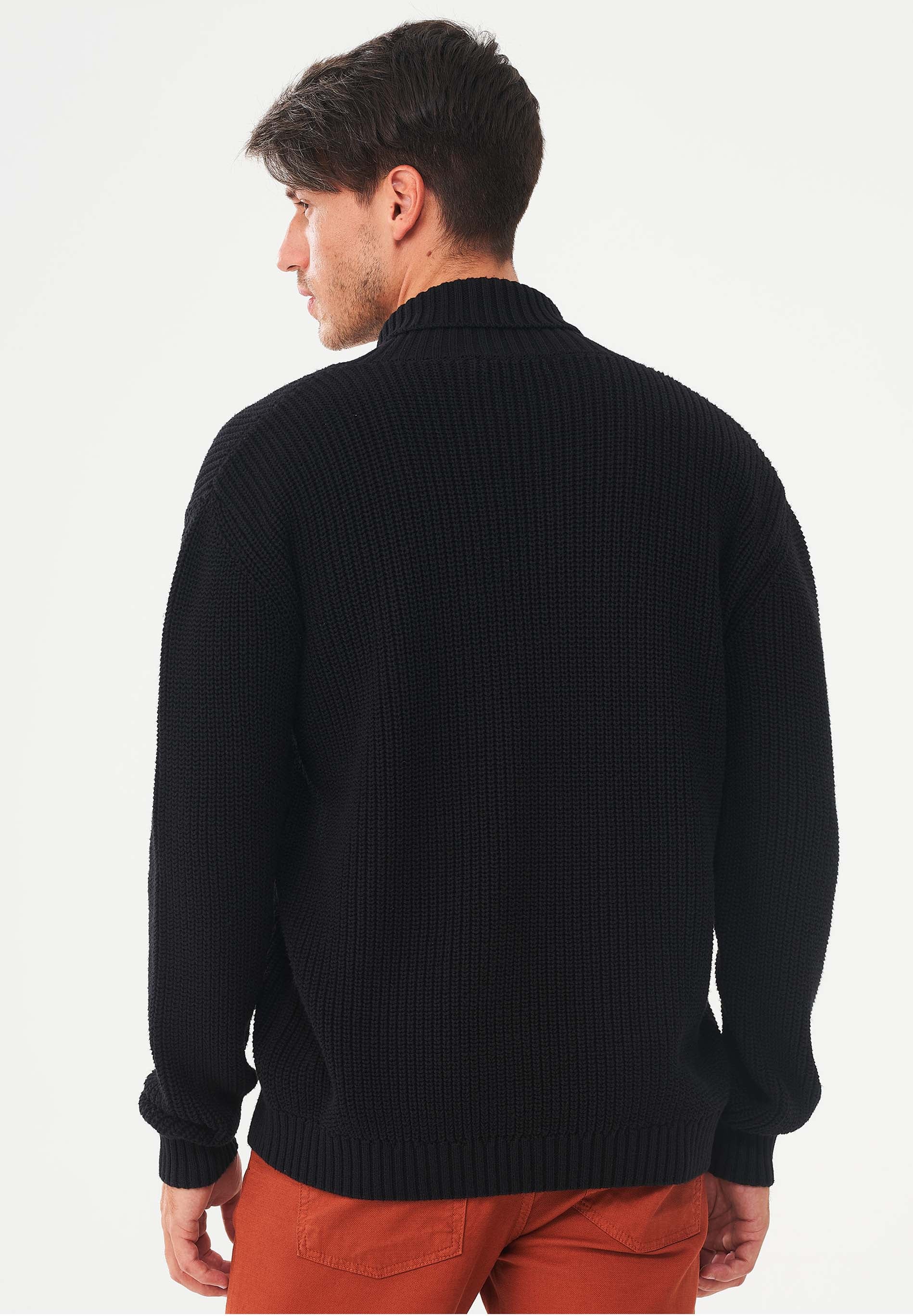 Schalkragen Pullover aus Bio-Baumwolle