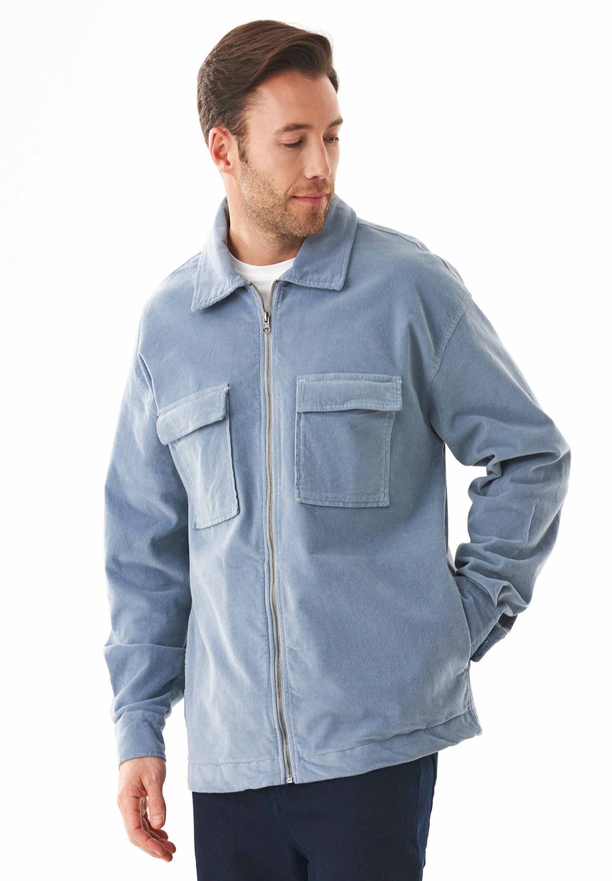 Full Zip Cord Overshirt aus Bio-Baumwolle | Nachhaltige Mode Herren