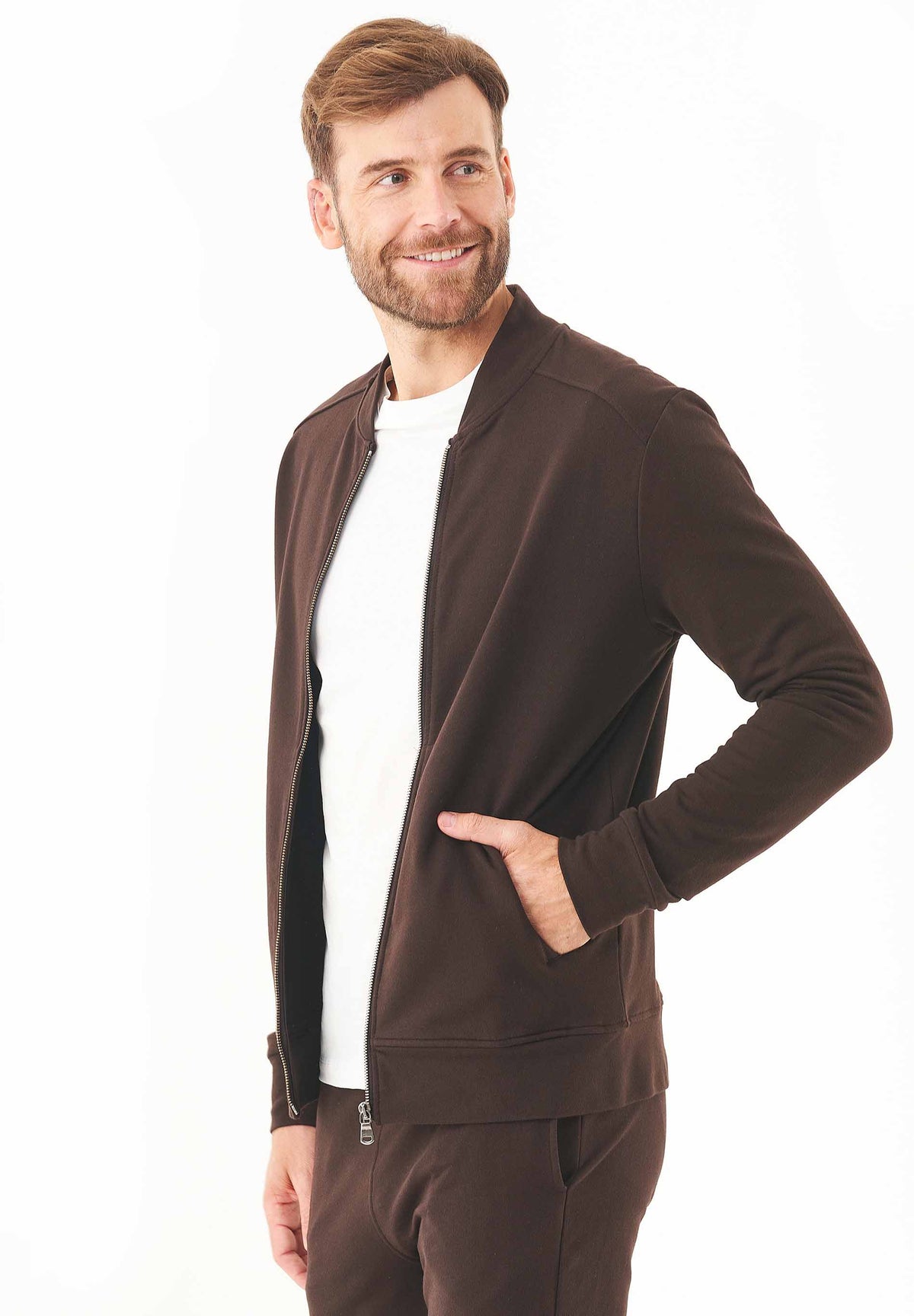 Sweatjacke aus Bio-Baumwolle – Ansicht 3