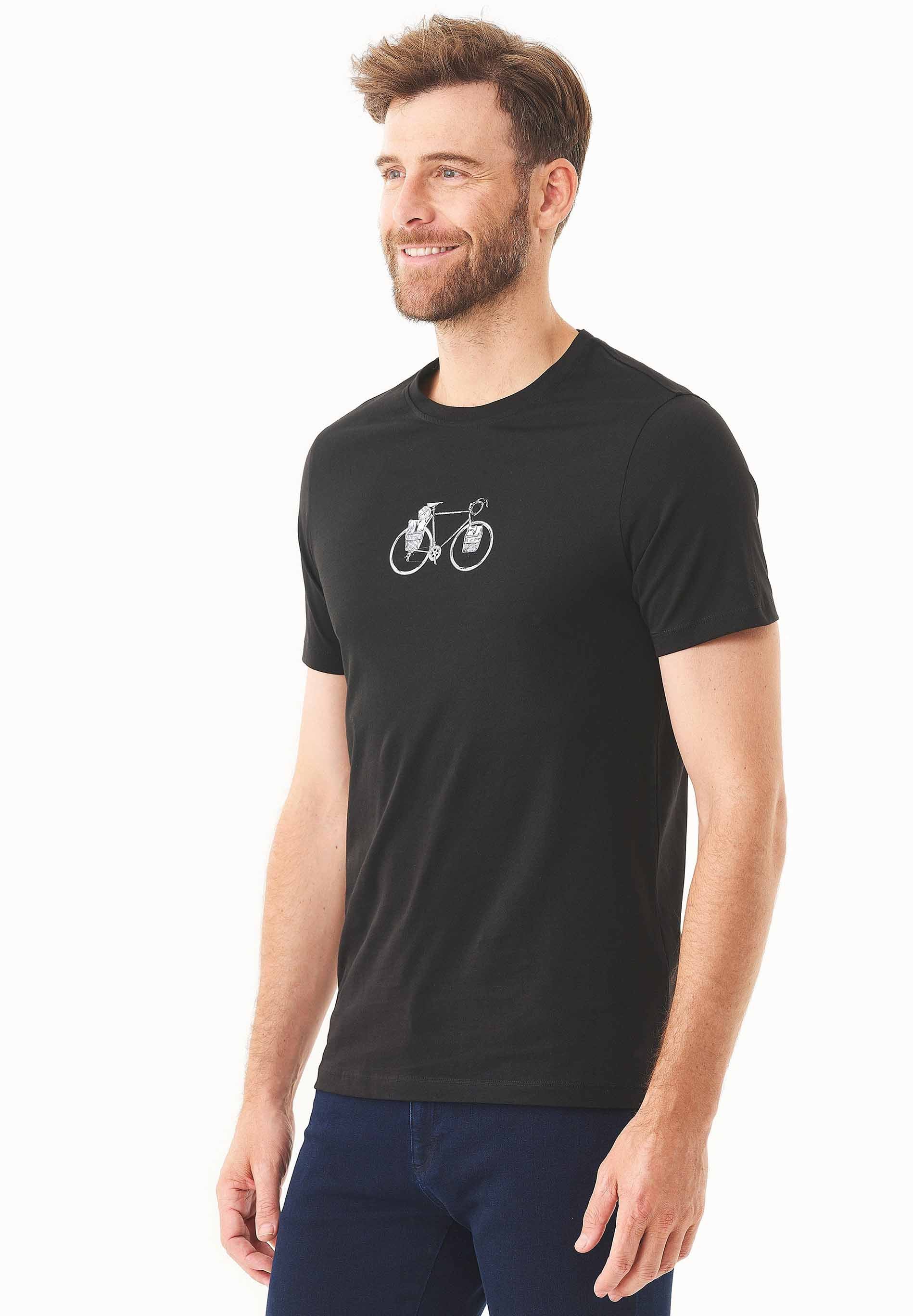 T-Shirt aus Bio-Baumwolle mit Fahrrad-Print