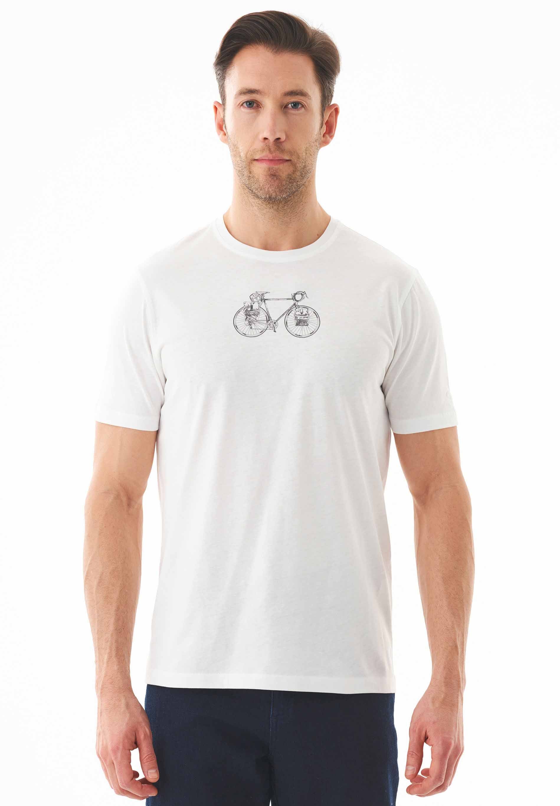 T-Shirt aus Bio-Baumwolle mit Fahrrad-Print