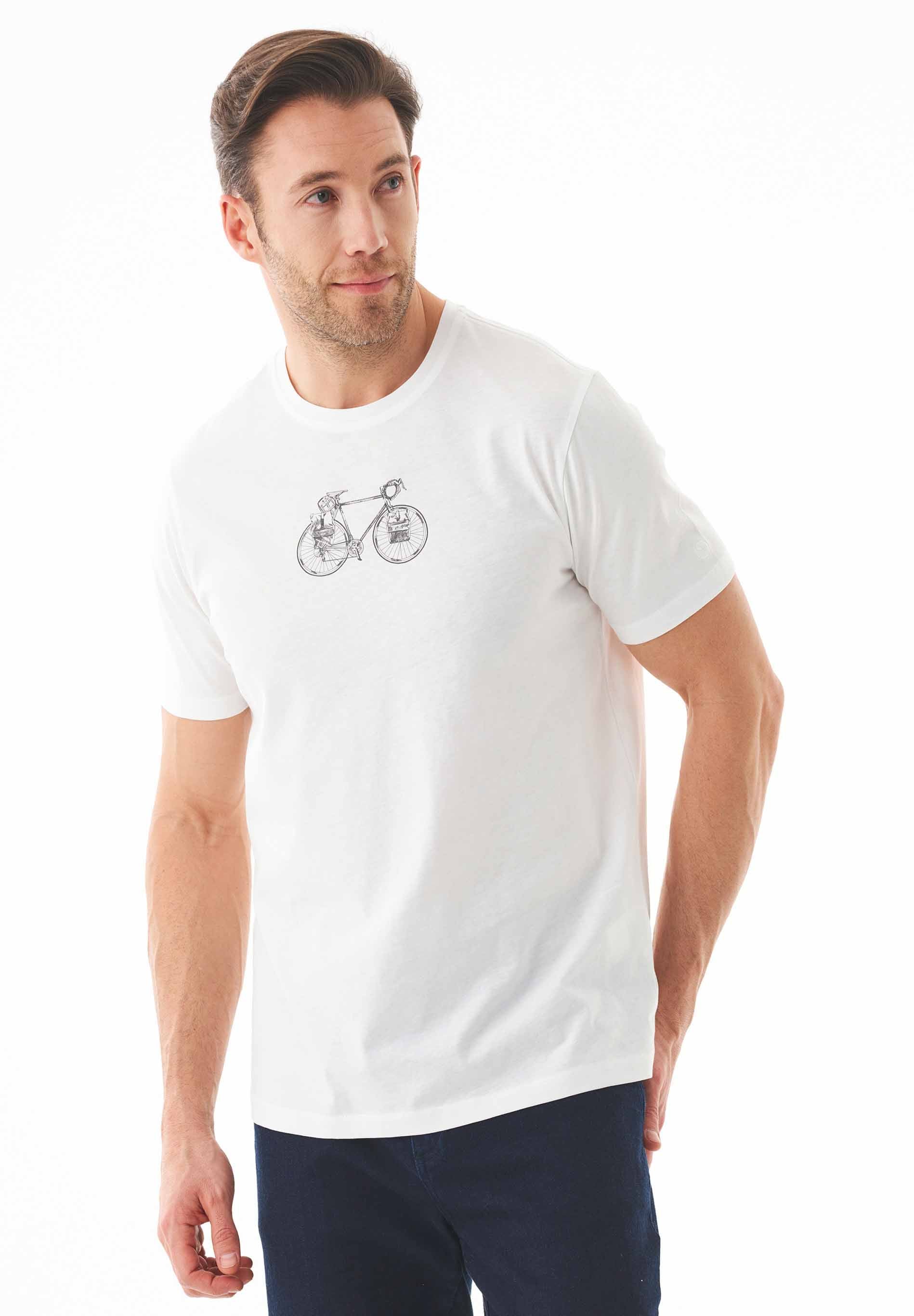 T-Shirt aus Bio-Baumwolle mit Fahrrad-Print
