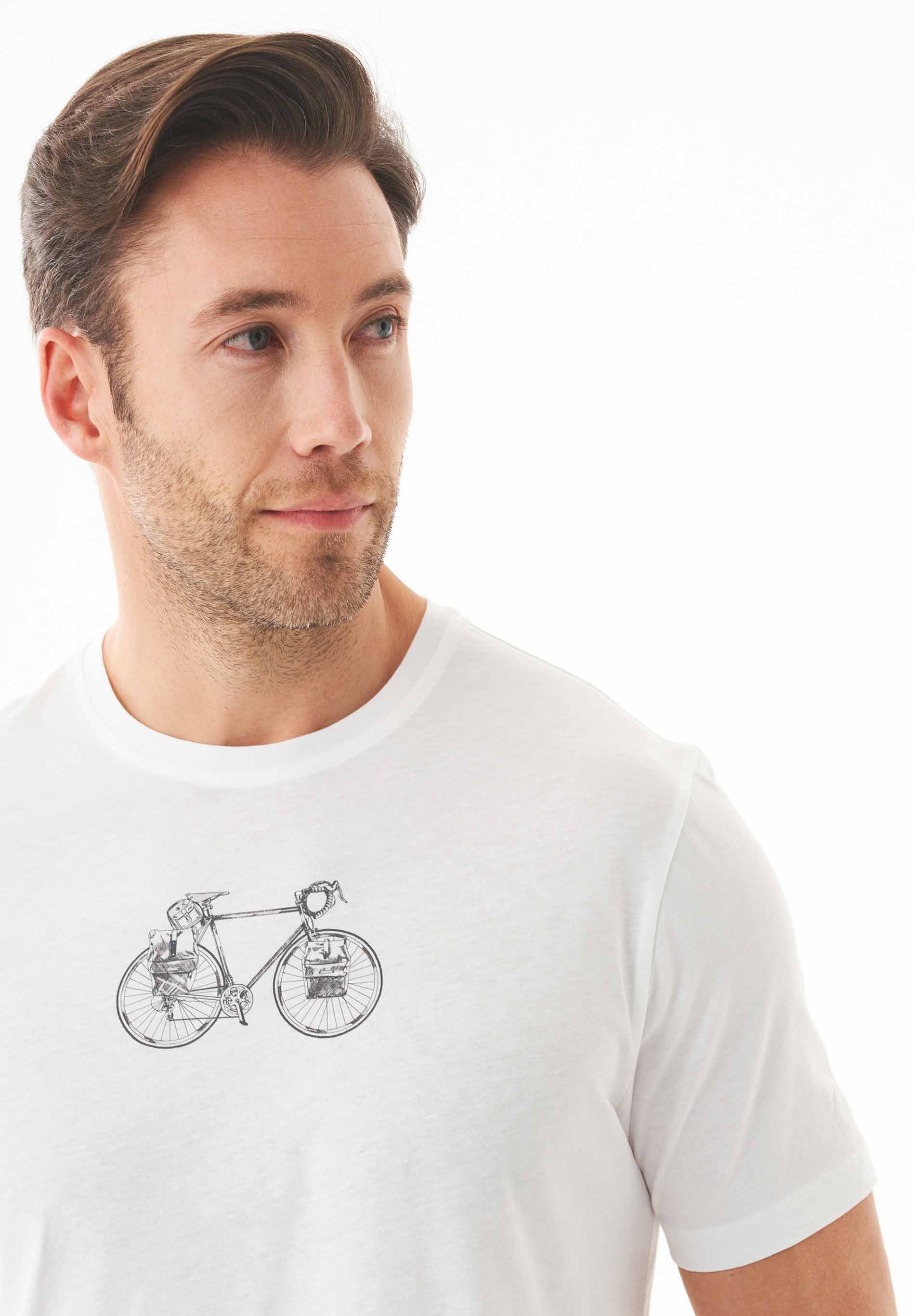 T-Shirt aus Bio-Baumwolle mit Fahrrad-Print