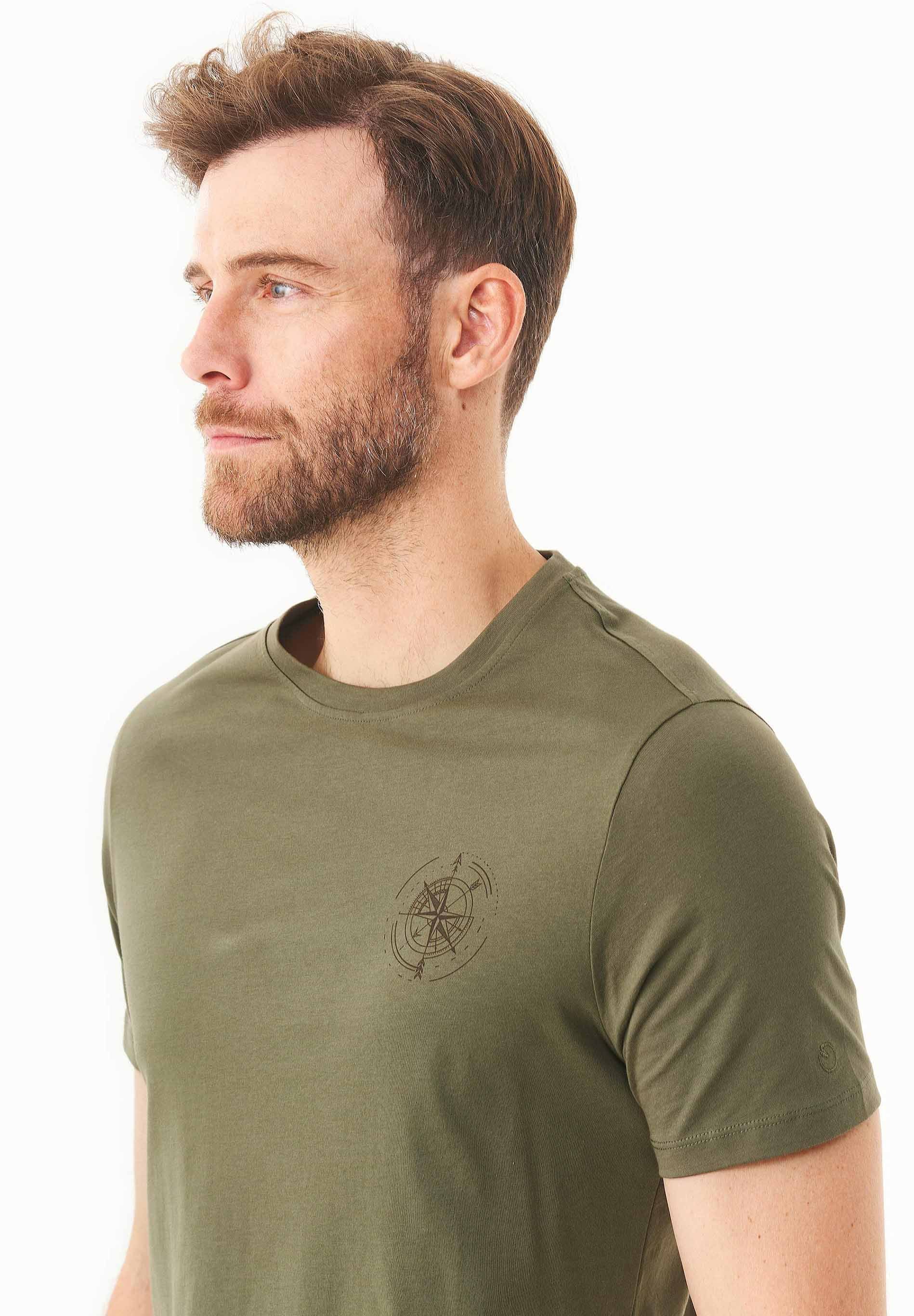 T-Shirt aus Bio-Baumwolle mit Kompass-Print