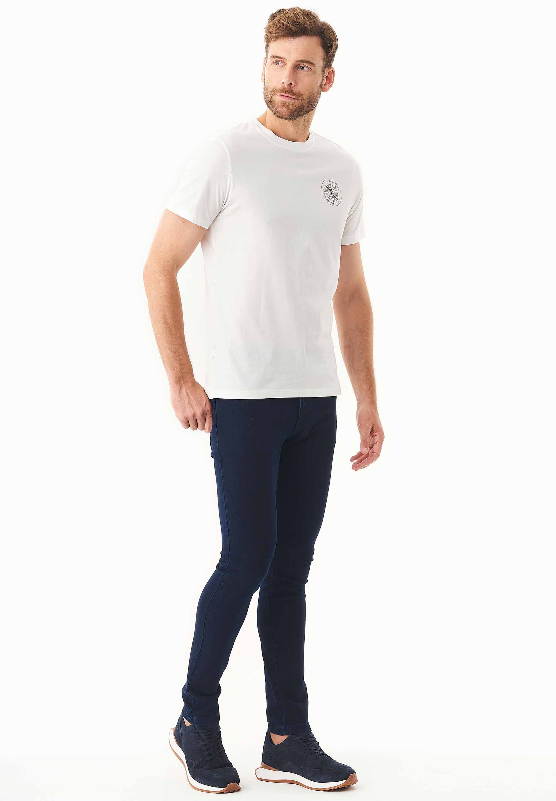 T-Shirt aus Bio-Baumwolle mit Kompass-Print