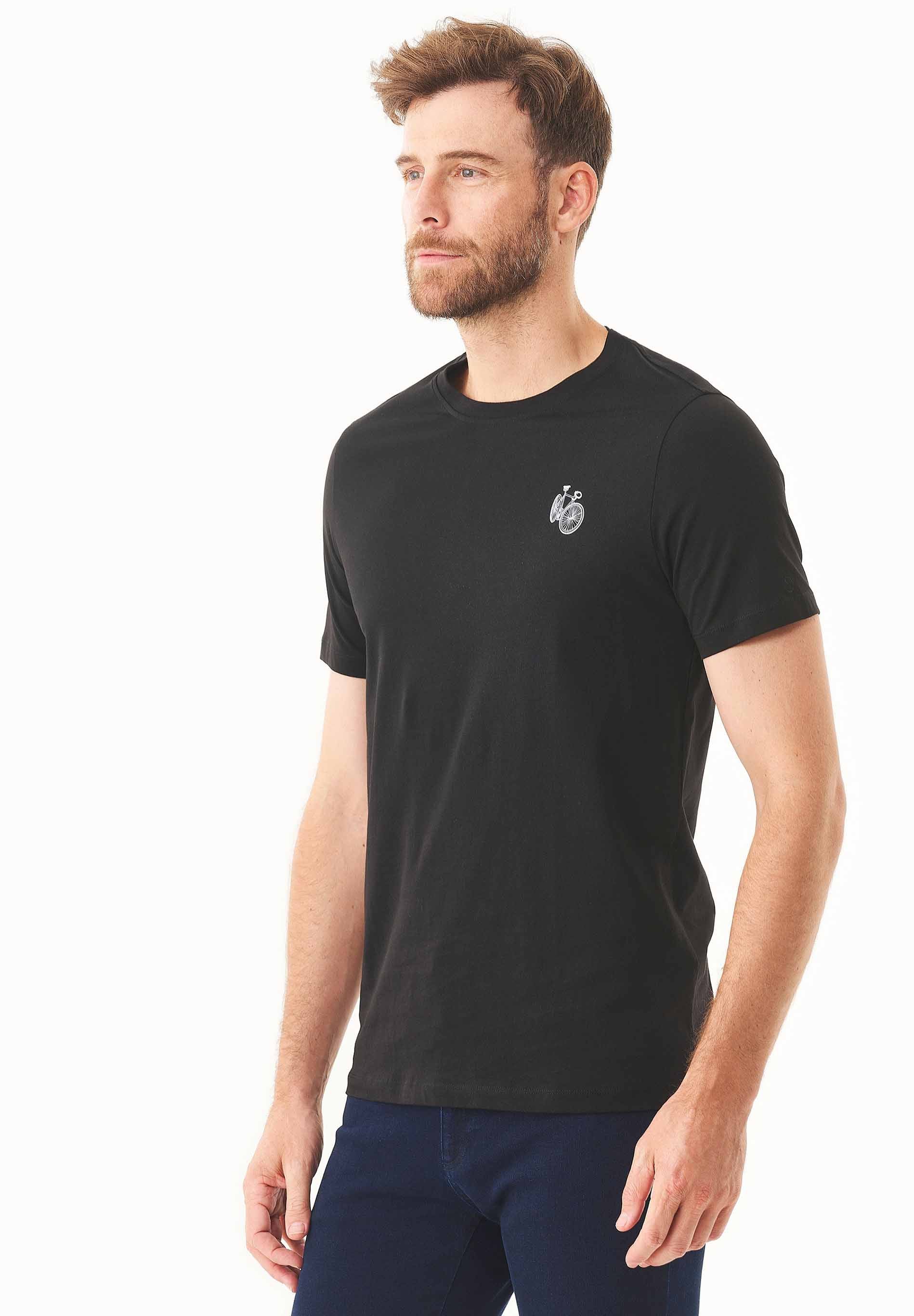 T-Shirt aus Bio-Baumwolle mit Fahrrad-Print