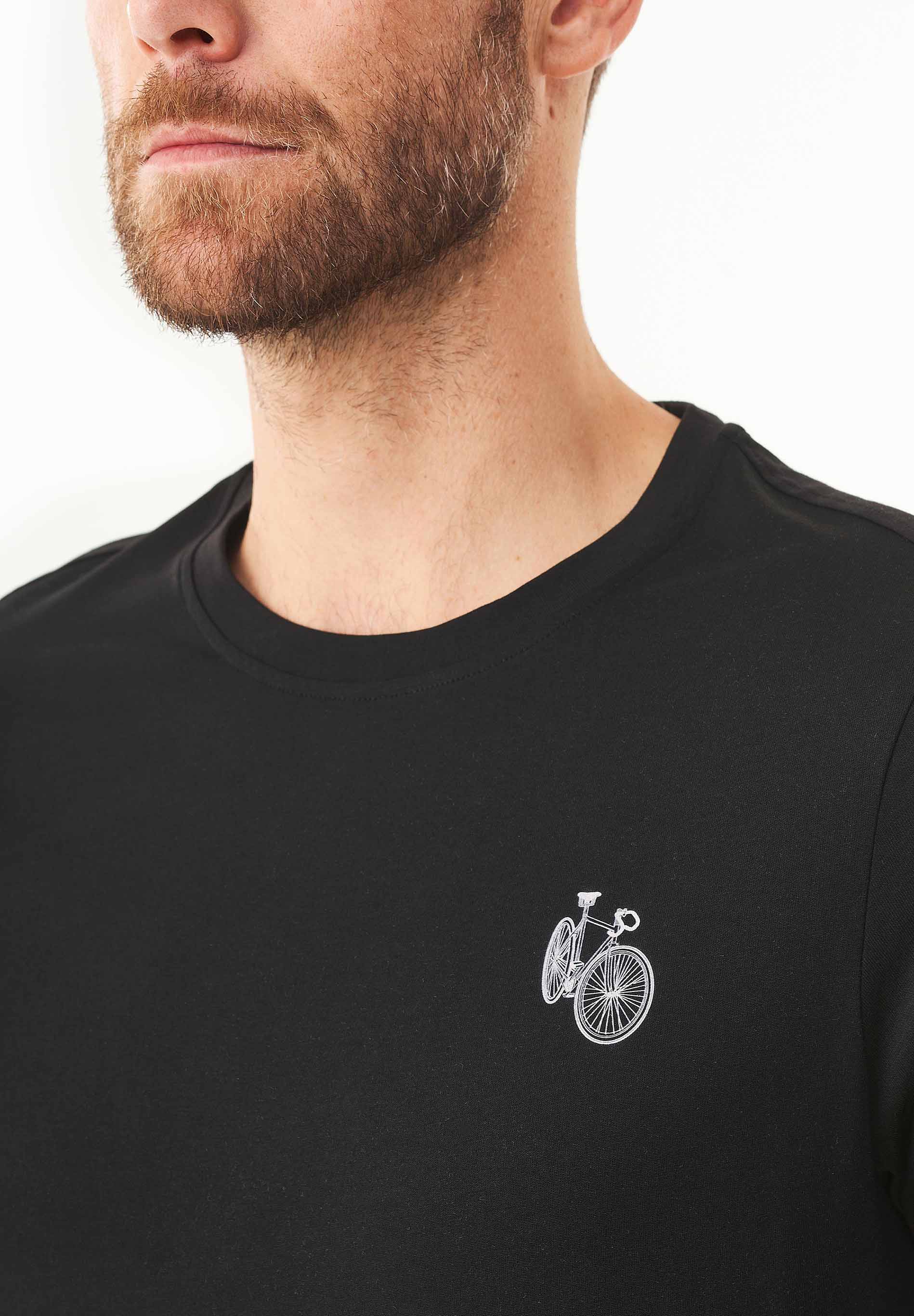T-Shirt aus Bio-Baumwolle mit Fahrrad-Print