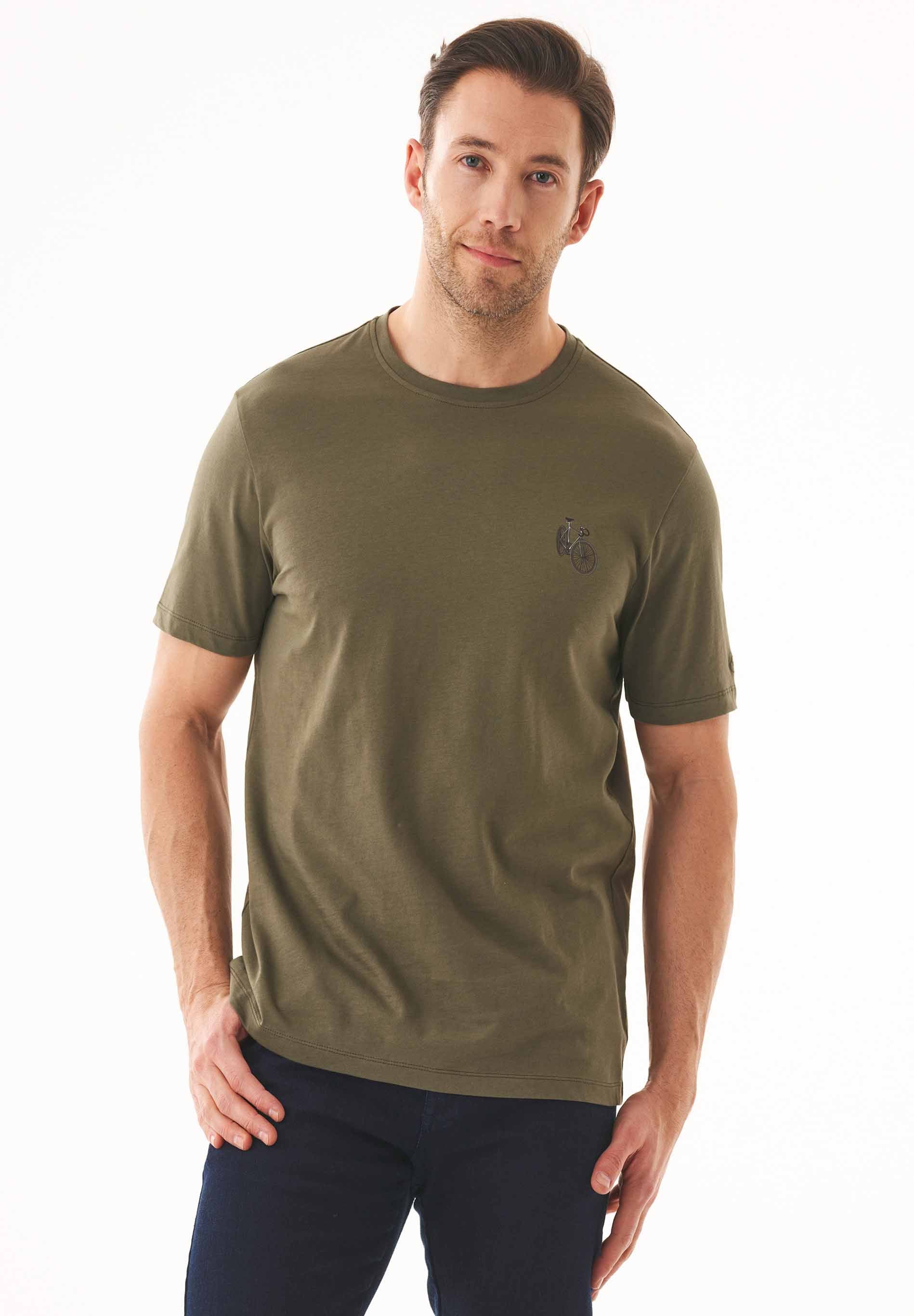 T-Shirt aus Bio-Baumwolle mit Fahrrad-Print