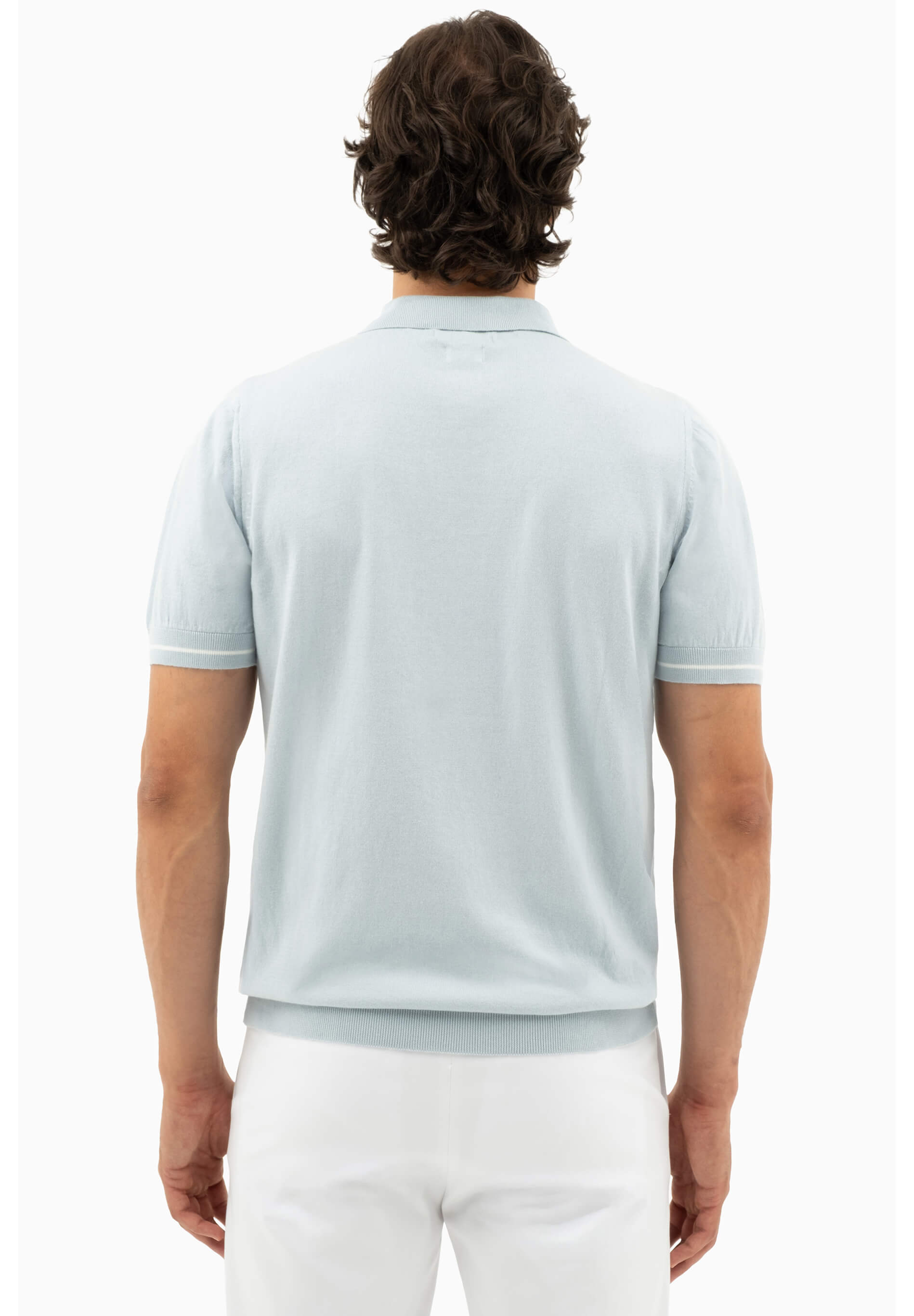 Strick-Poloshirt aus Bio-Baumwolle