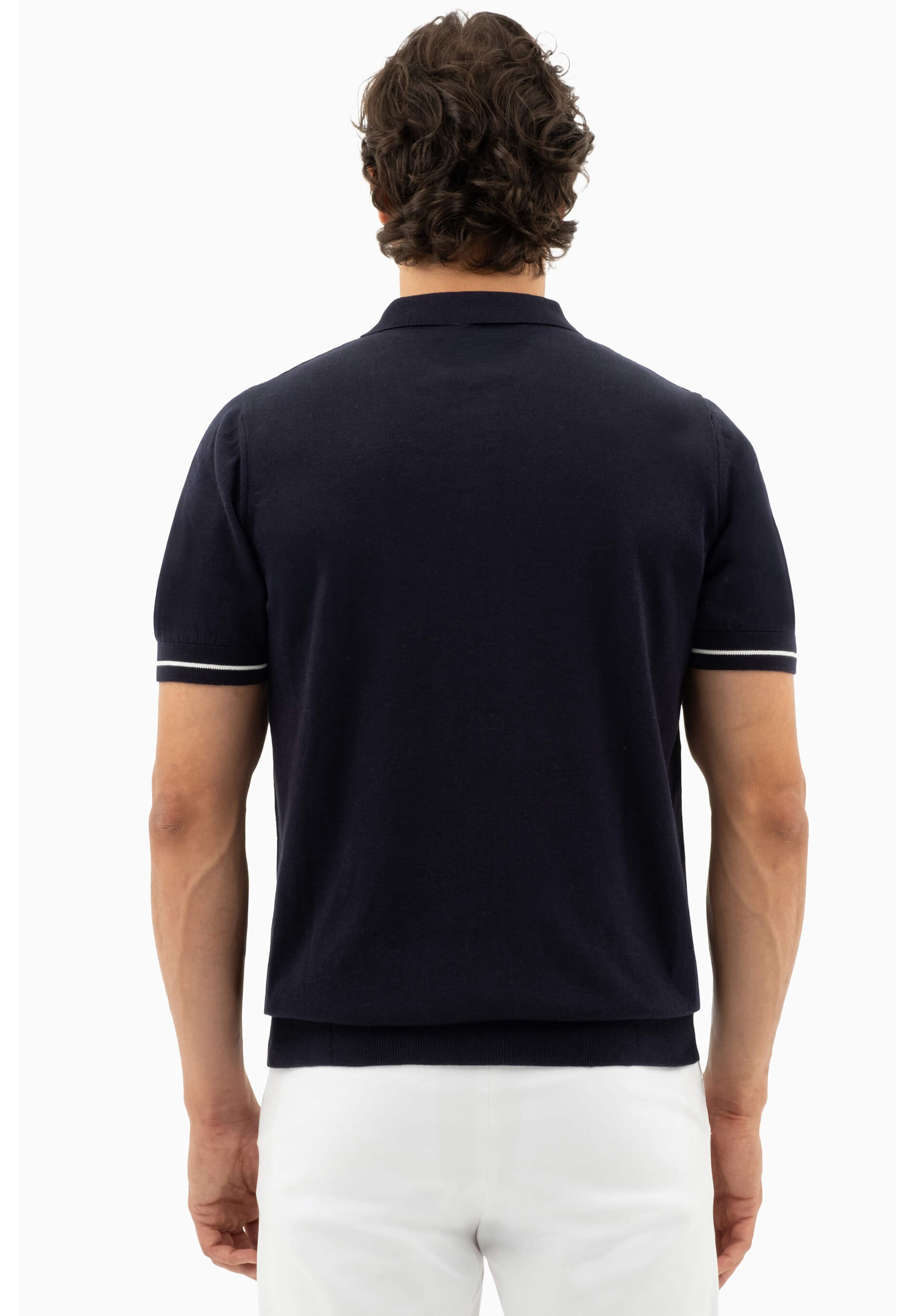 Strick-Poloshirt aus Bio-Baumwolle