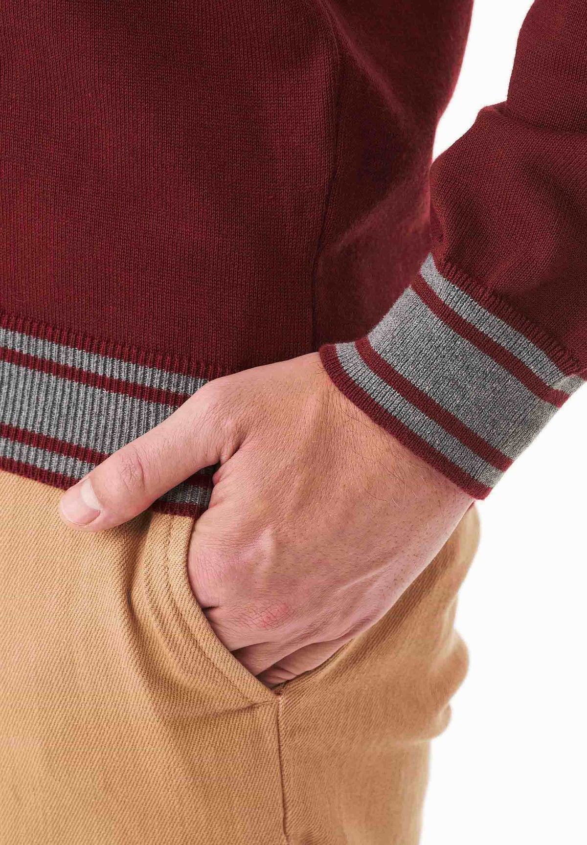 Pullover aus Bio-Baumwolle mit Troyerkragen – Ansicht 6