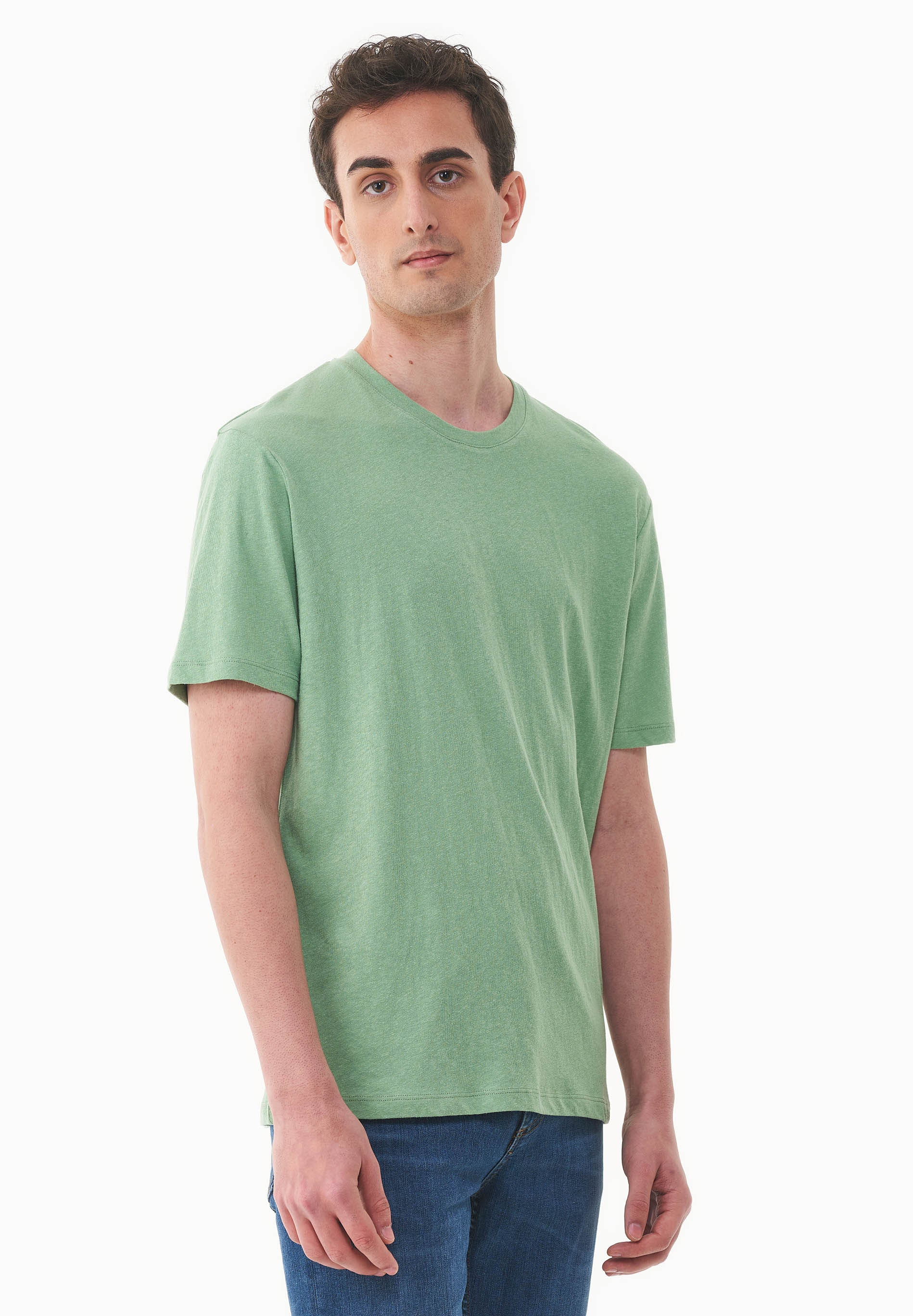 T-Shirt aus Bio-Baumwolle und Leinen