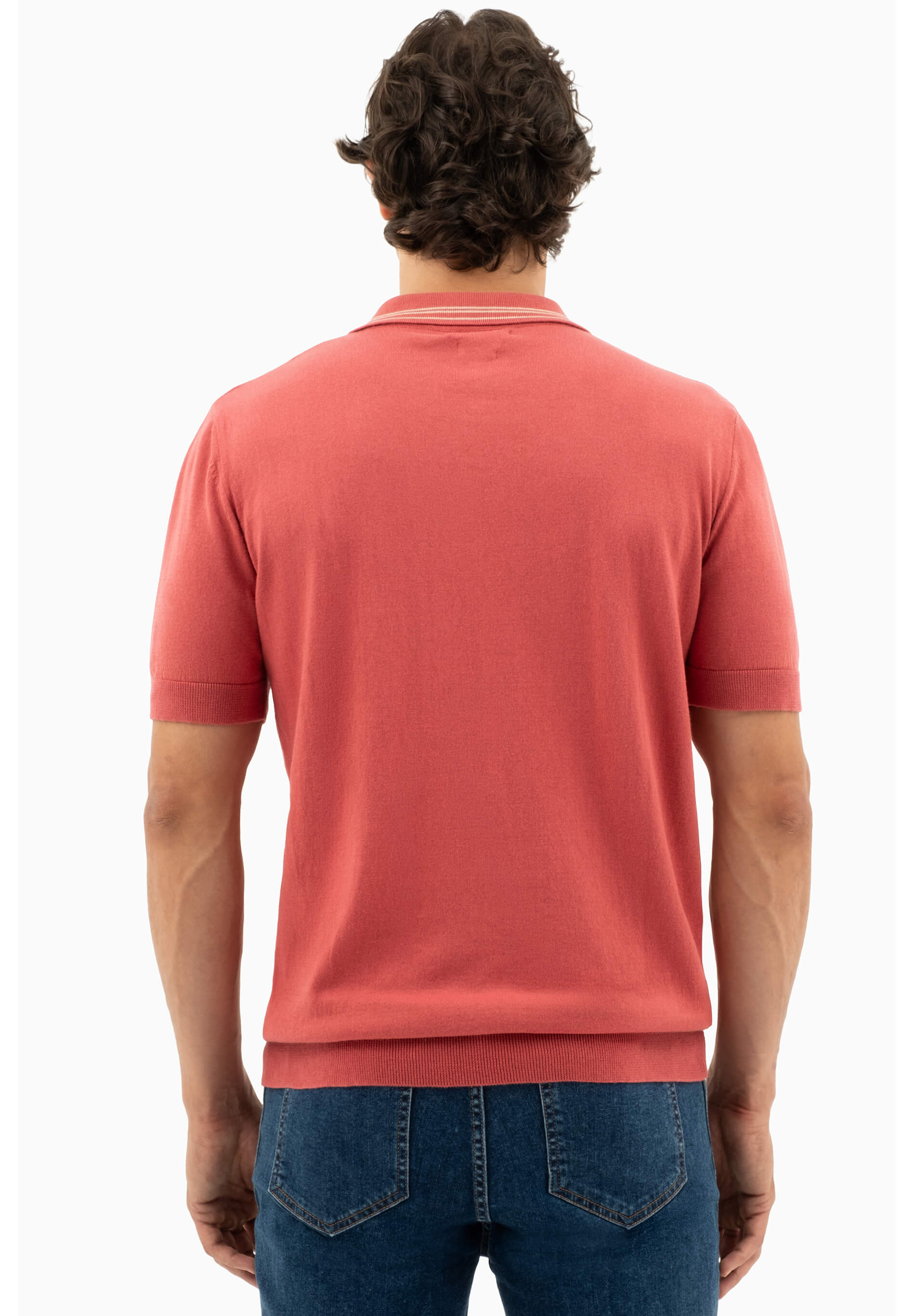 Strick-Poloshirt aus Bio-Baumwolle