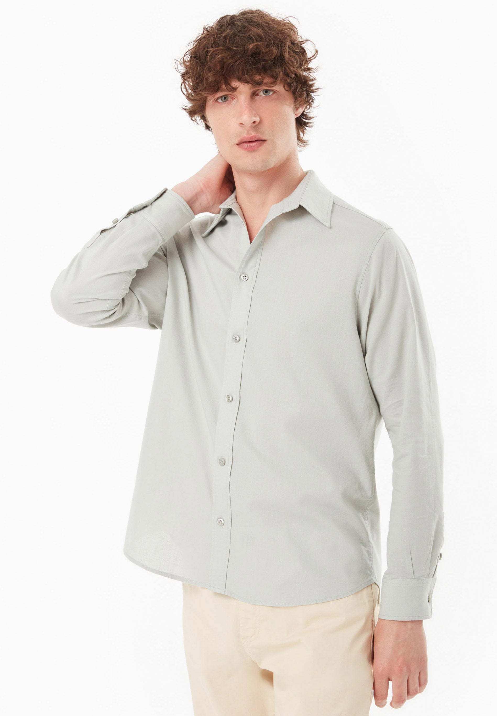 Hemd aus Bio-Baumwolle und Leinen