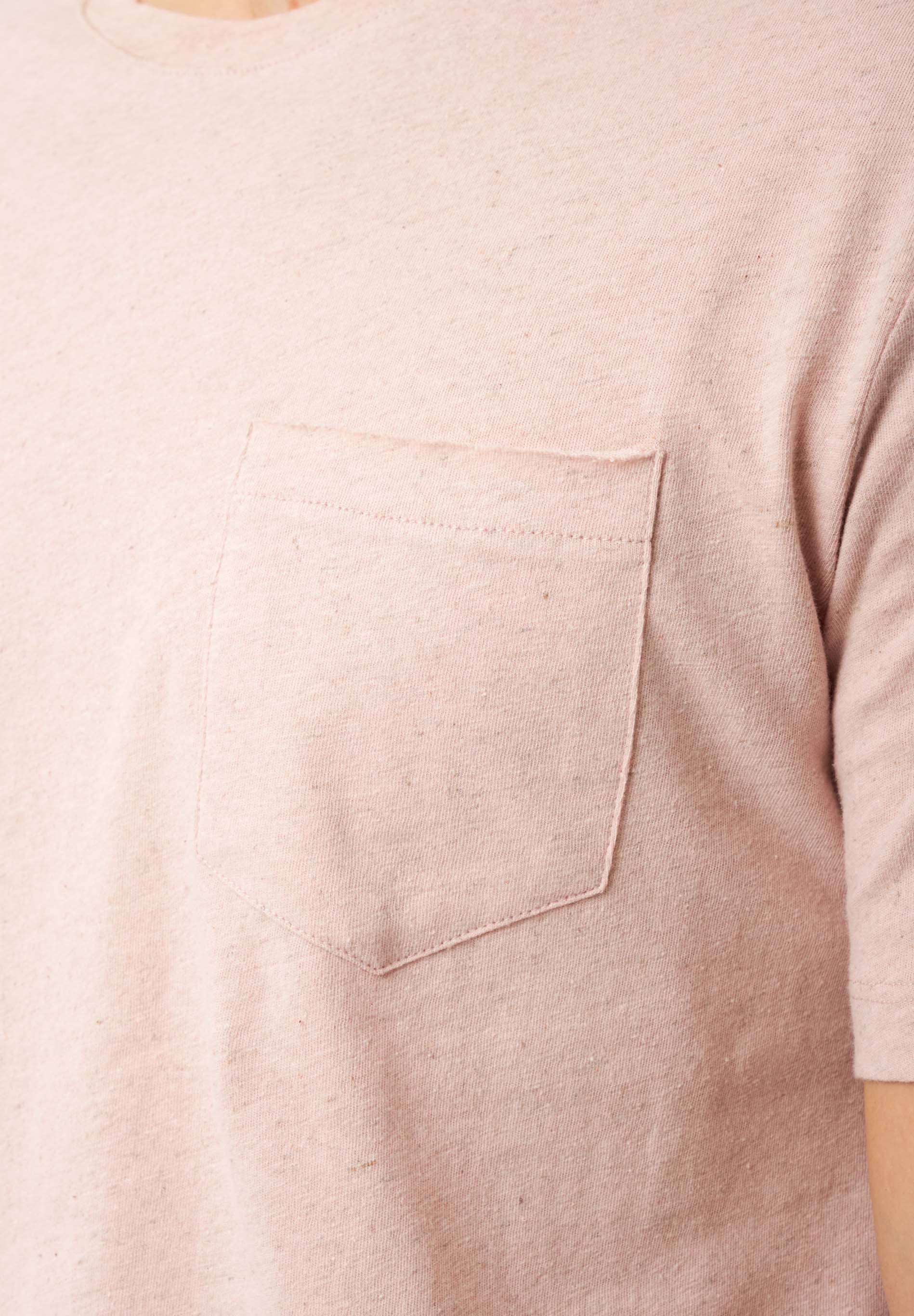 T-Shirt aus Bio-Baumwolle und Leinen