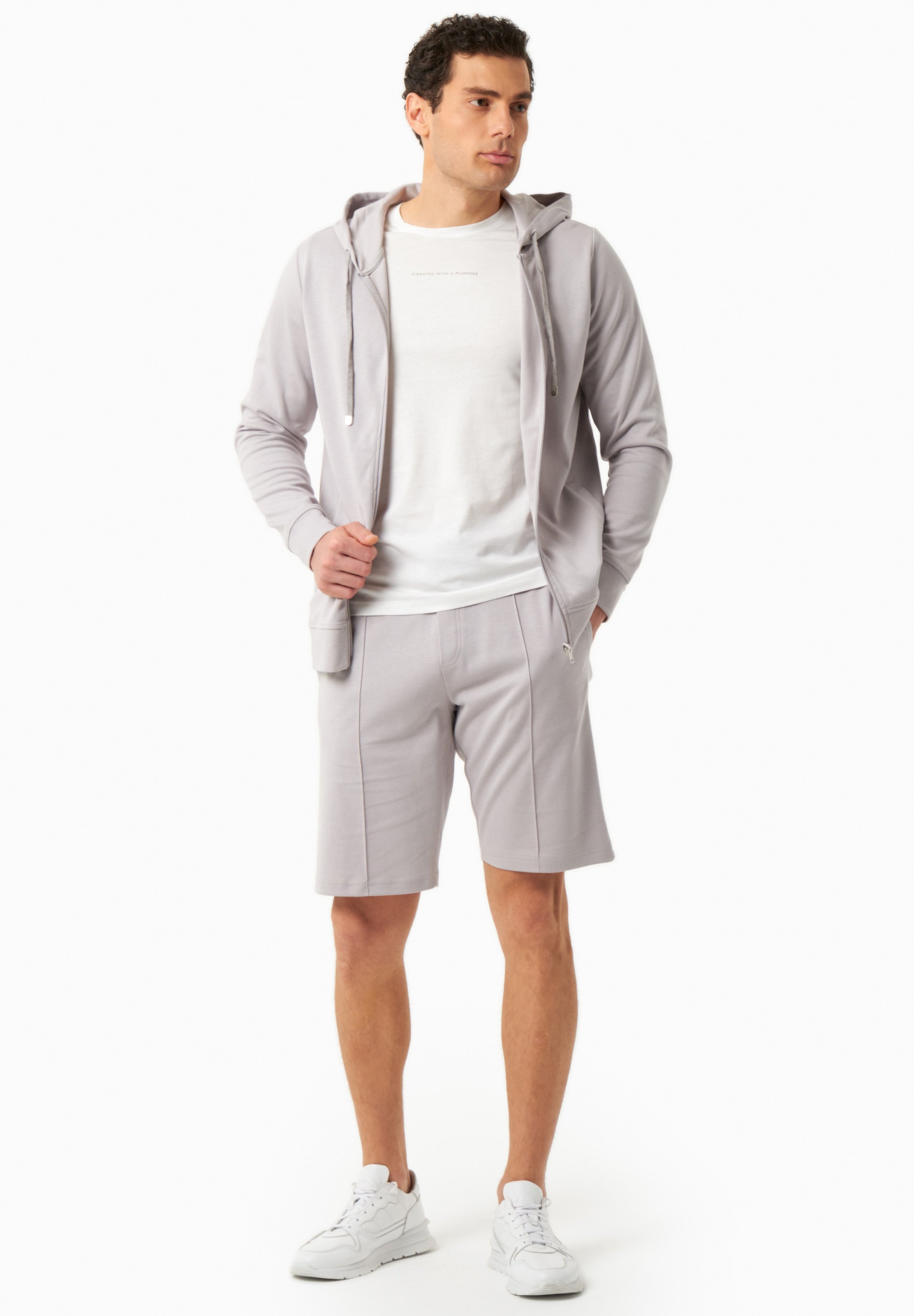 Sweatjacke aus TENCEL™ Modal und Bio-Baumwolle