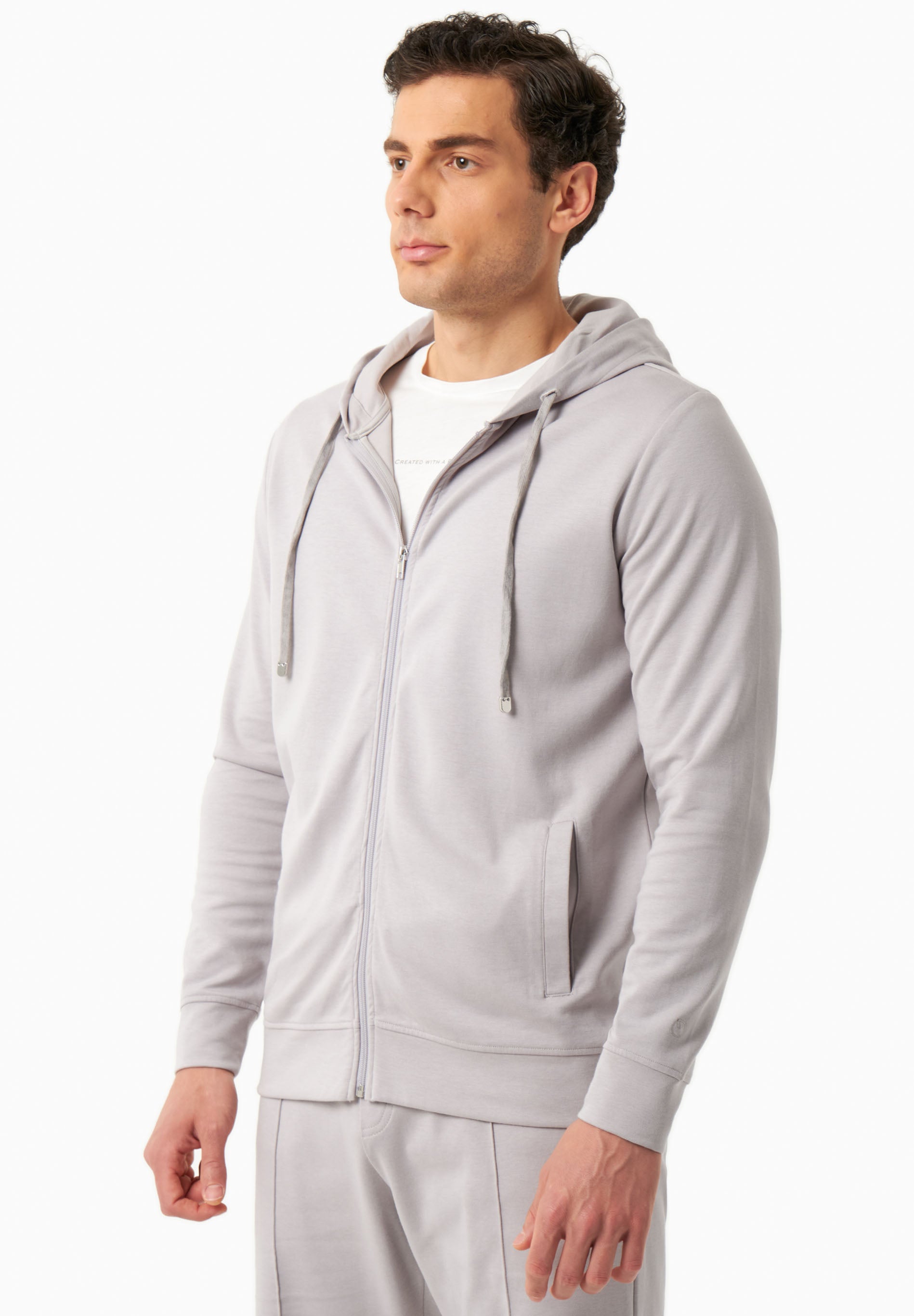 Sweatjacke aus TENCEL™ Modal und Bio-Baumwolle