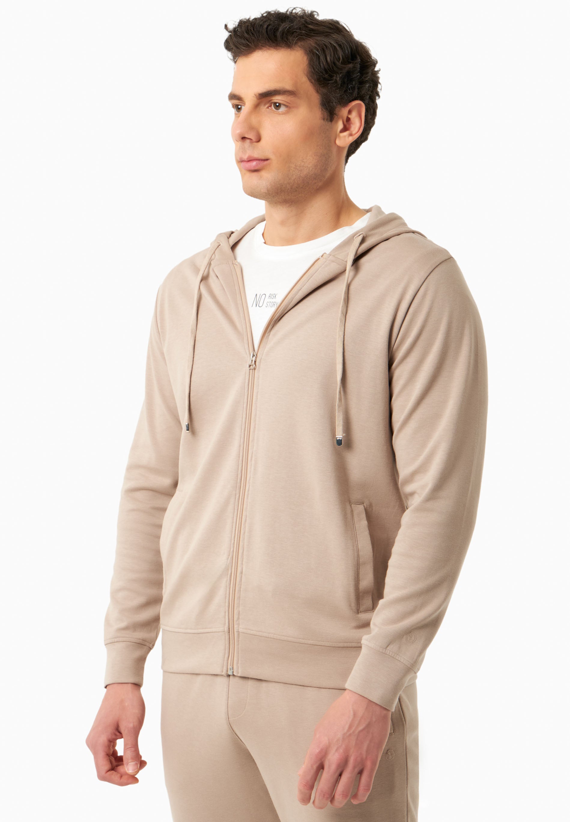 Sweatjacke aus TENCEL™ Modal und Bio-Baumwolle