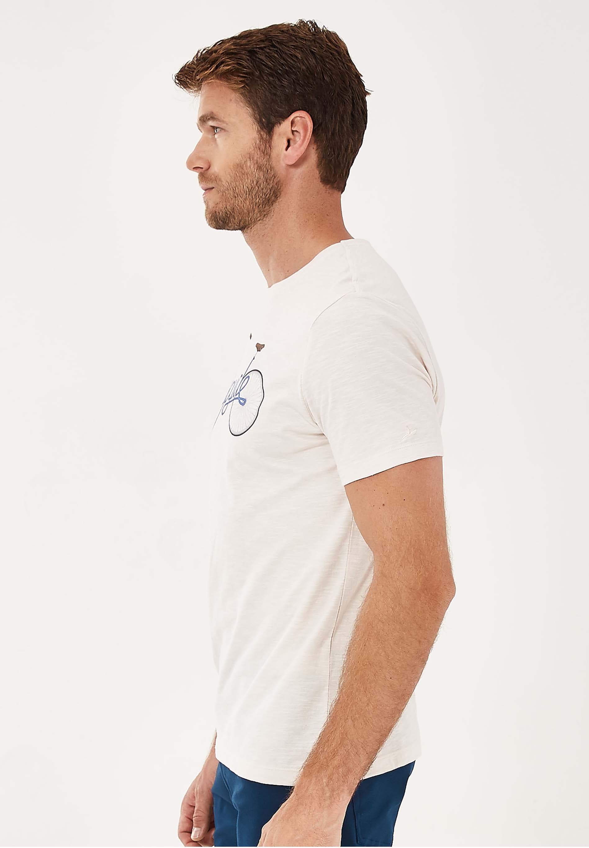 T-Shirt aus Bio-Baumwolle mit Fahrrad-Print