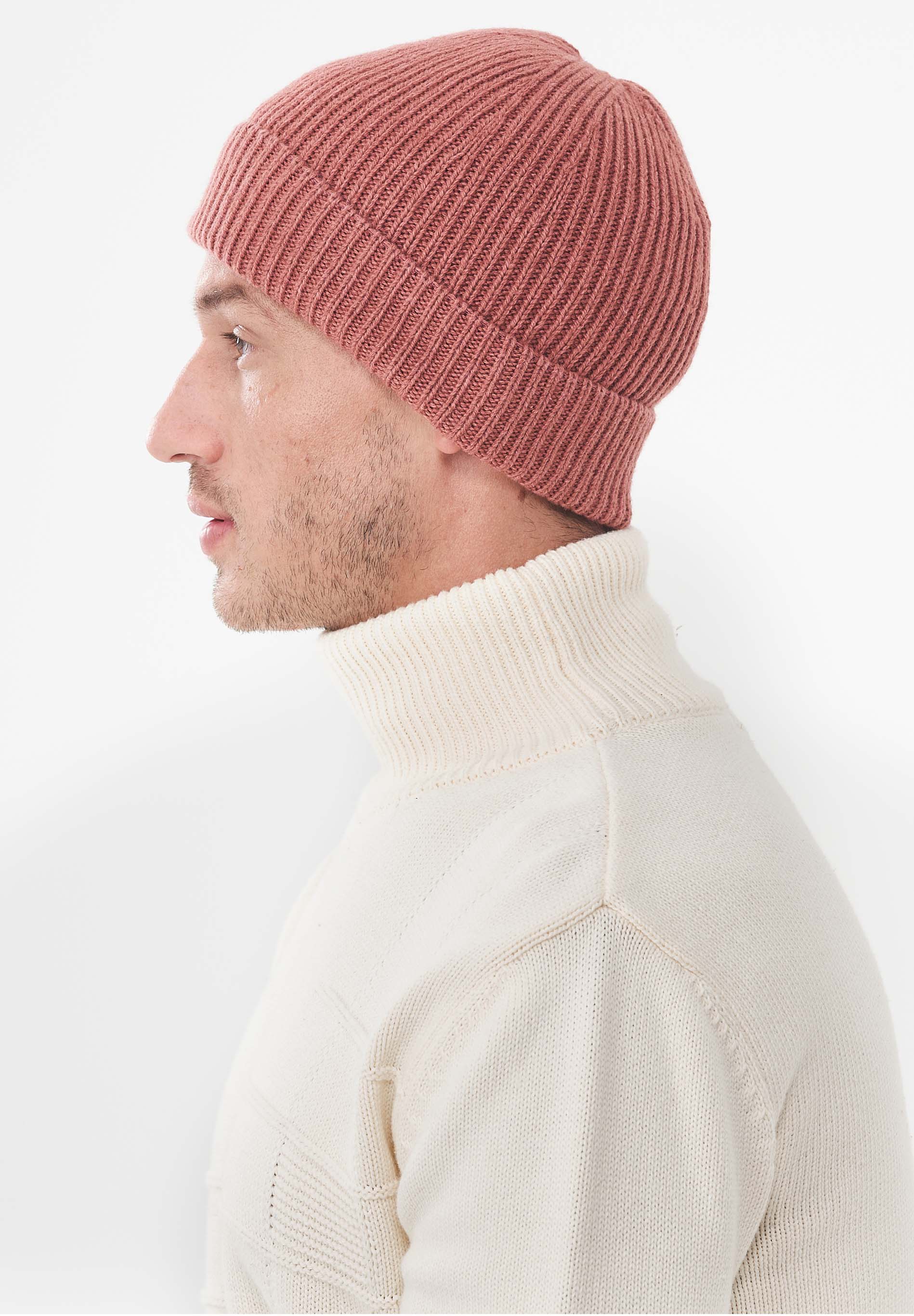 Unisex Strick-Beanie aus Bio-Merinowolle und Bio-Baumwolle