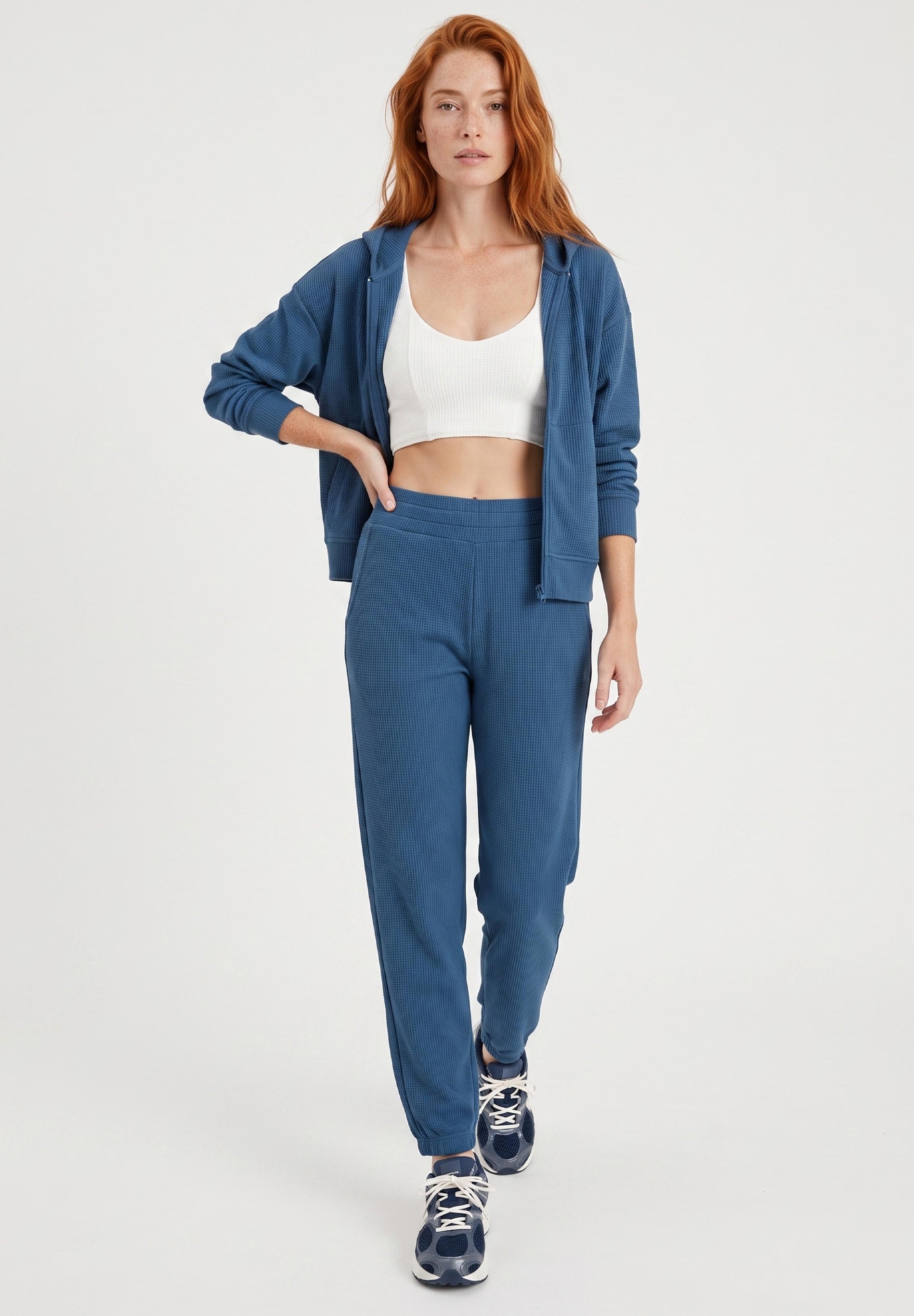PARISS | Waffel Jogginghose aus Bio-Baumwolle und recyceltem Polyester