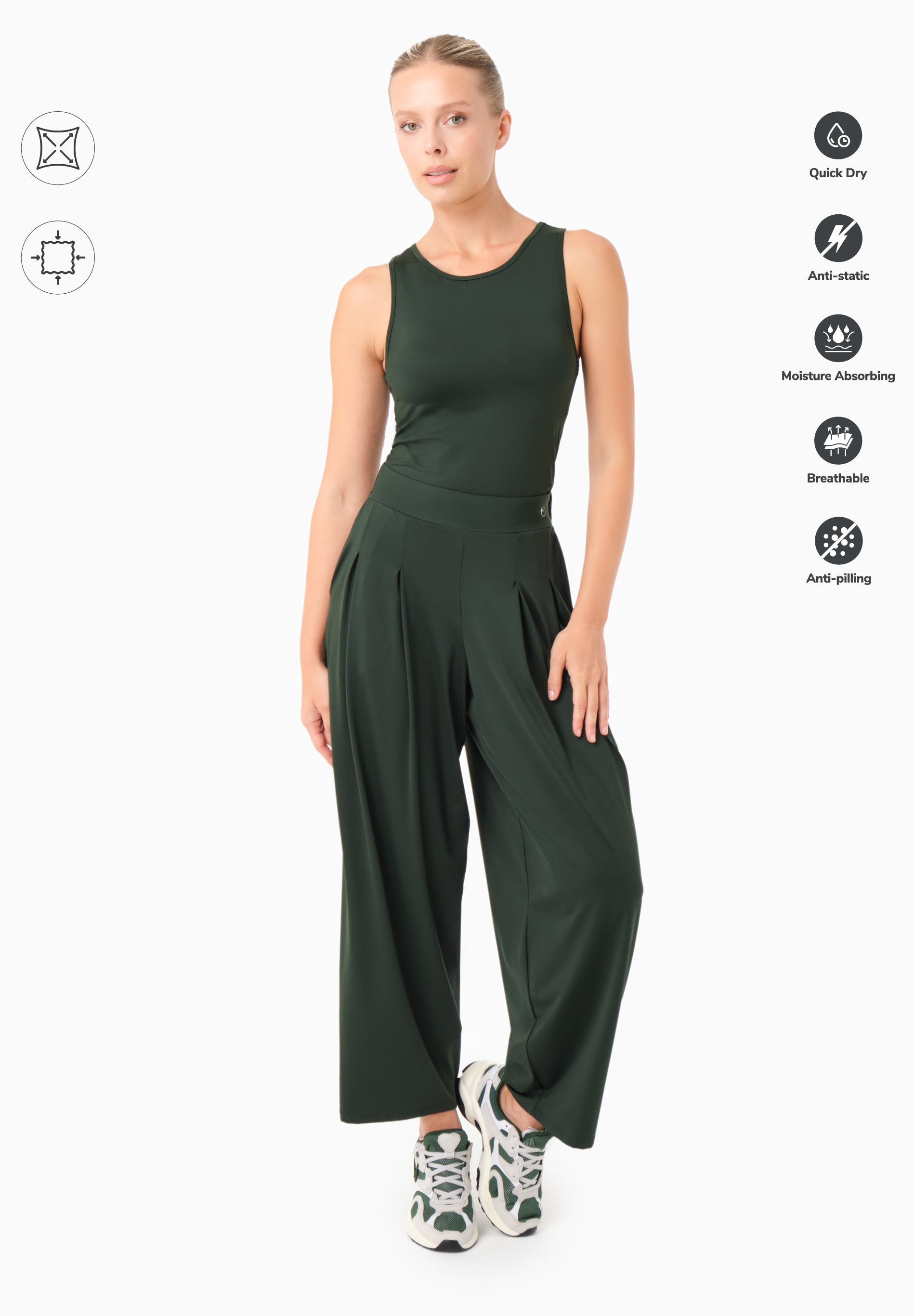 PEENY | Weit geschnittene Hose aus recyceltem Polyamid