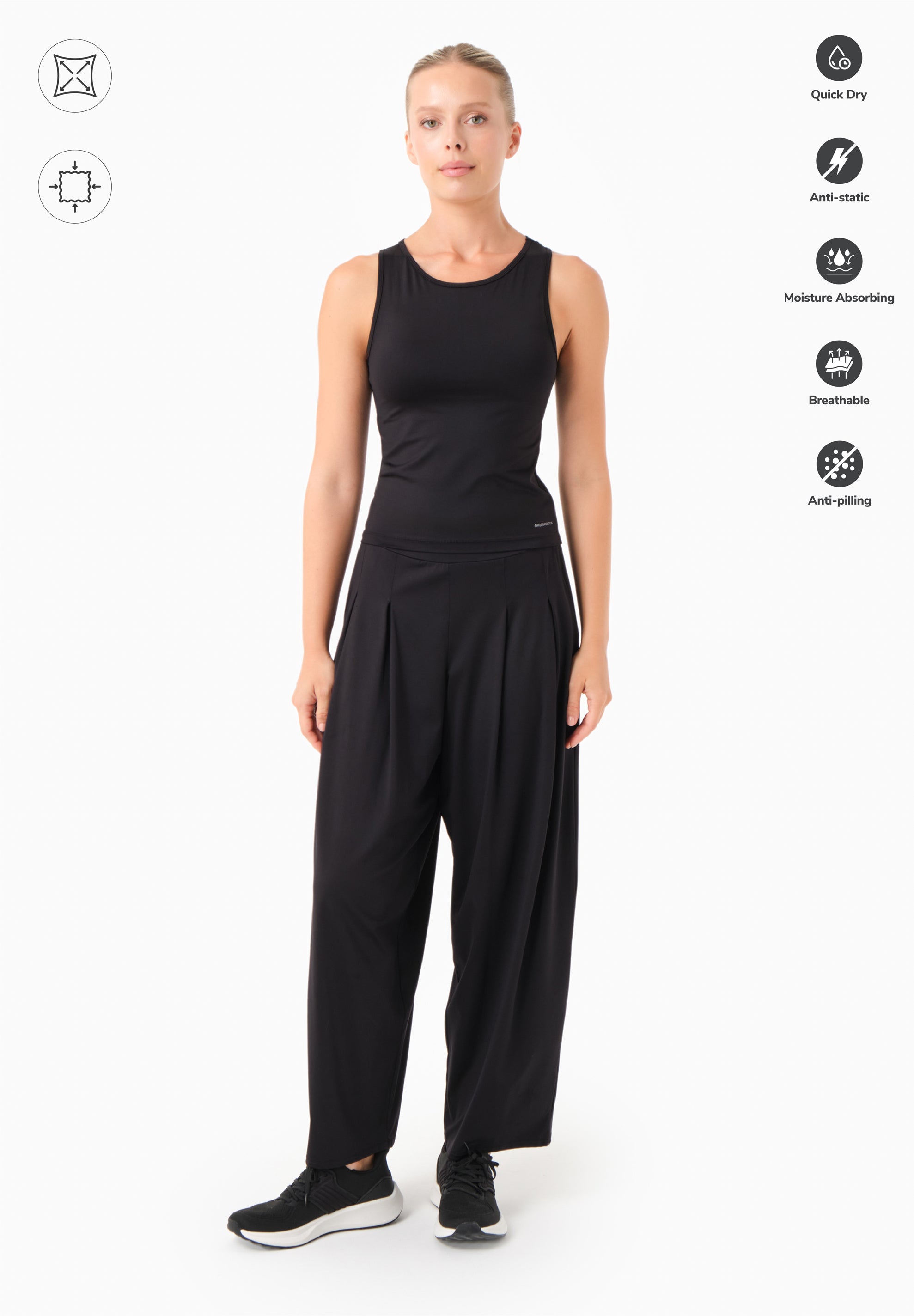 PEENY | Weit geschnittene Hose aus recyceltem Polyamid