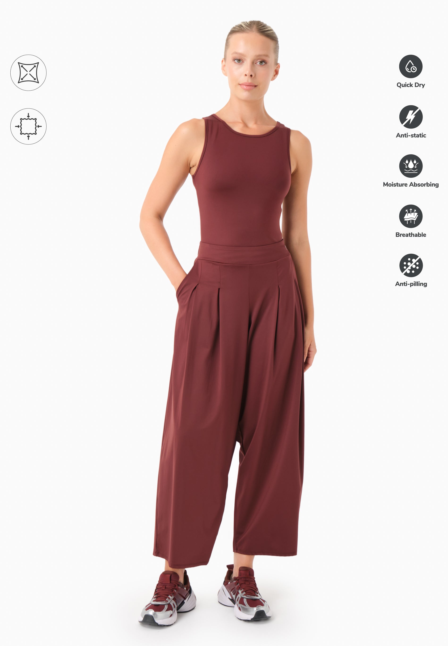 PEENY | Weit geschnittene Hose aus recyceltem Polyamid