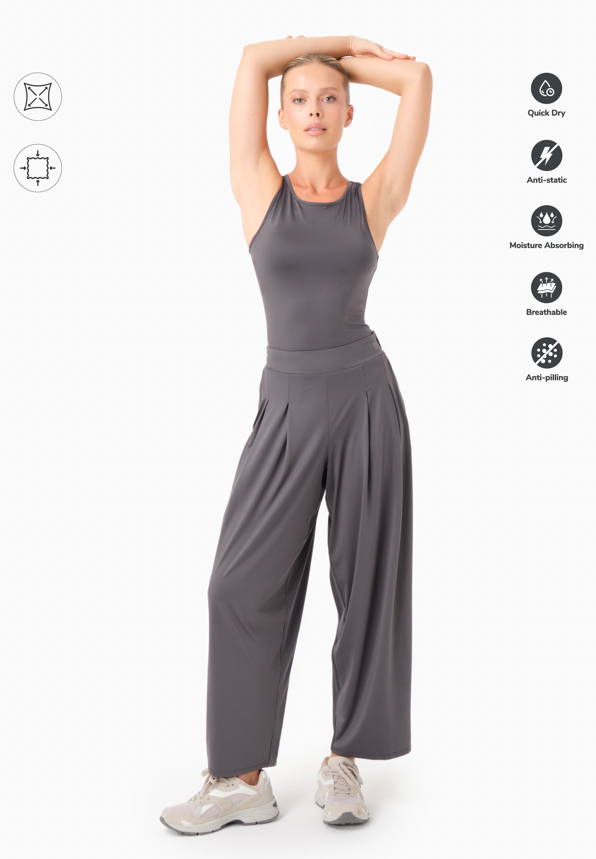 PEENY | Weit geschnittene Hose aus recyceltem Polyamid