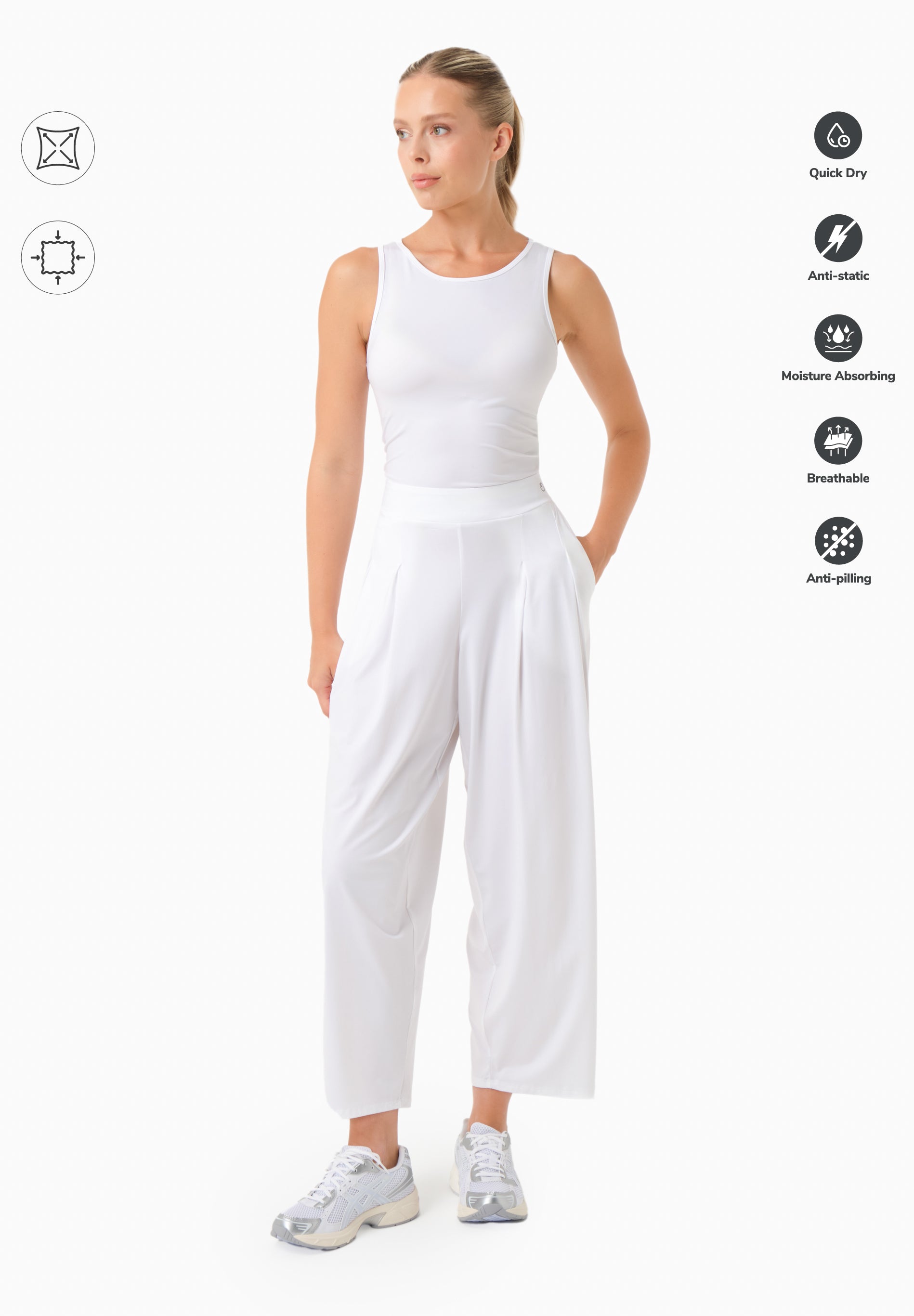 PEENY | Weit geschnittene Hose aus recyceltem Polyamid