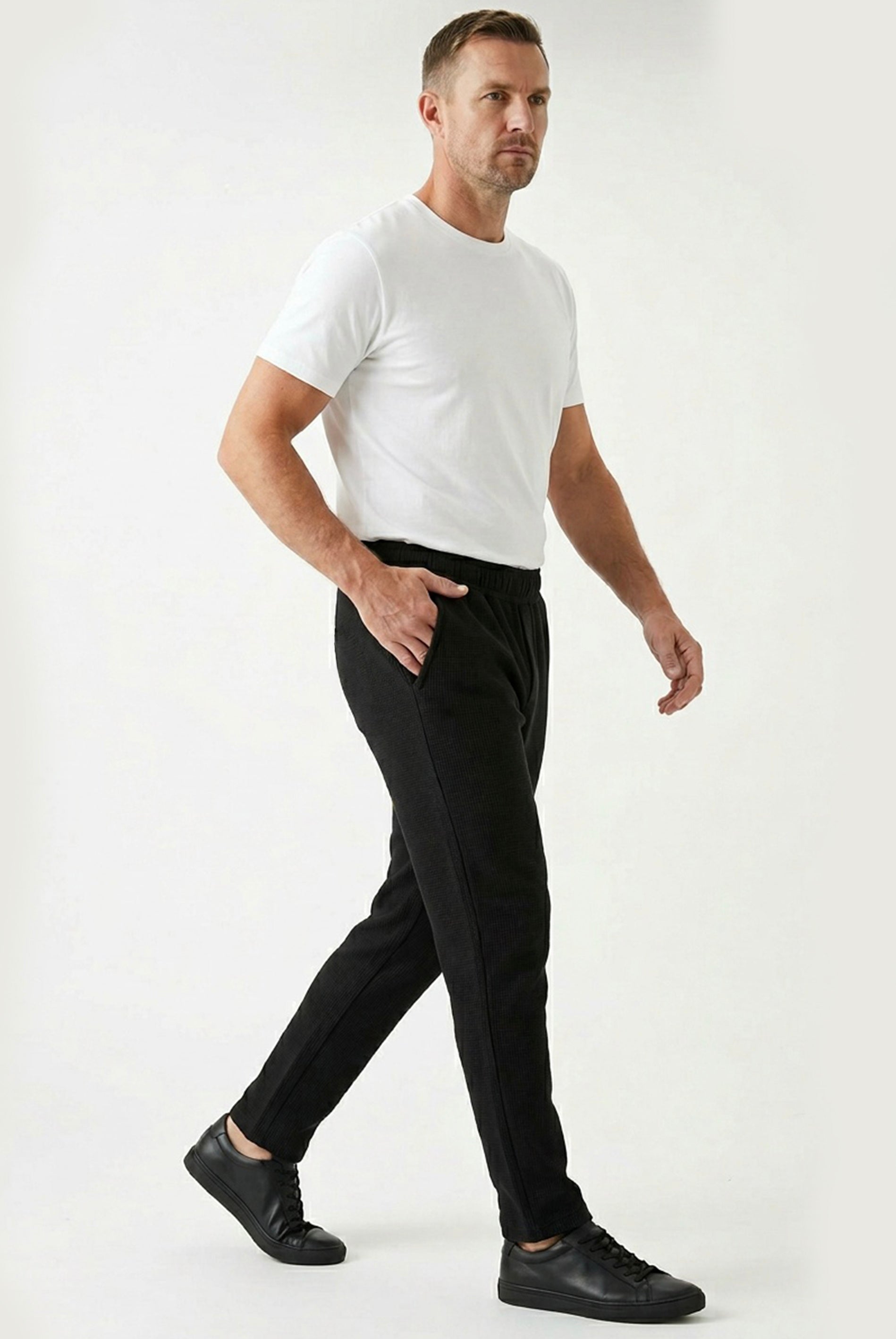 POZZAN | Waffel Jogginghose aus Bio-Baumwolle & recyceltem Polyester