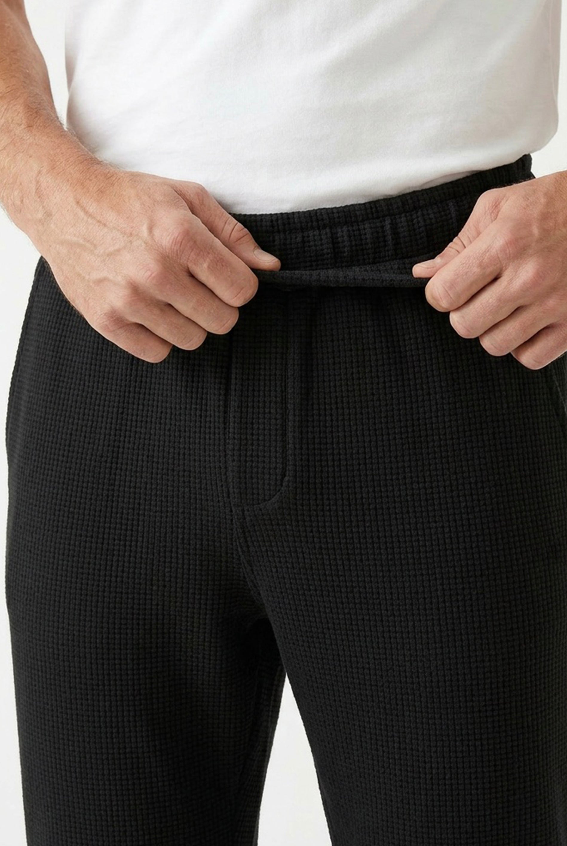 POZZAN | Waffel Jogginghose aus Bio-Baumwolle & recyceltem Polyester