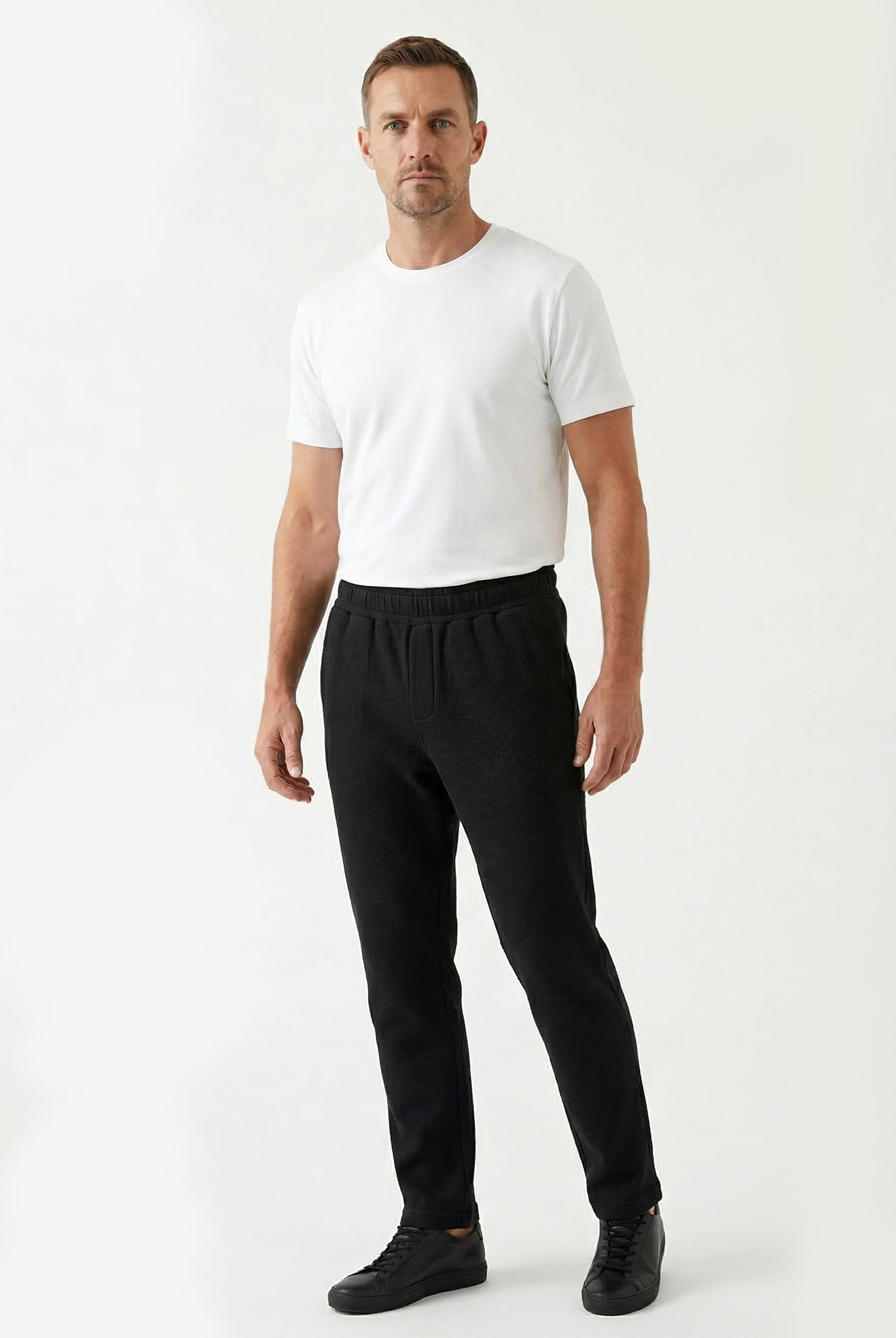 POZZAN | Waffel Jogginghose aus Bio-Baumwolle & recyceltem Polyester