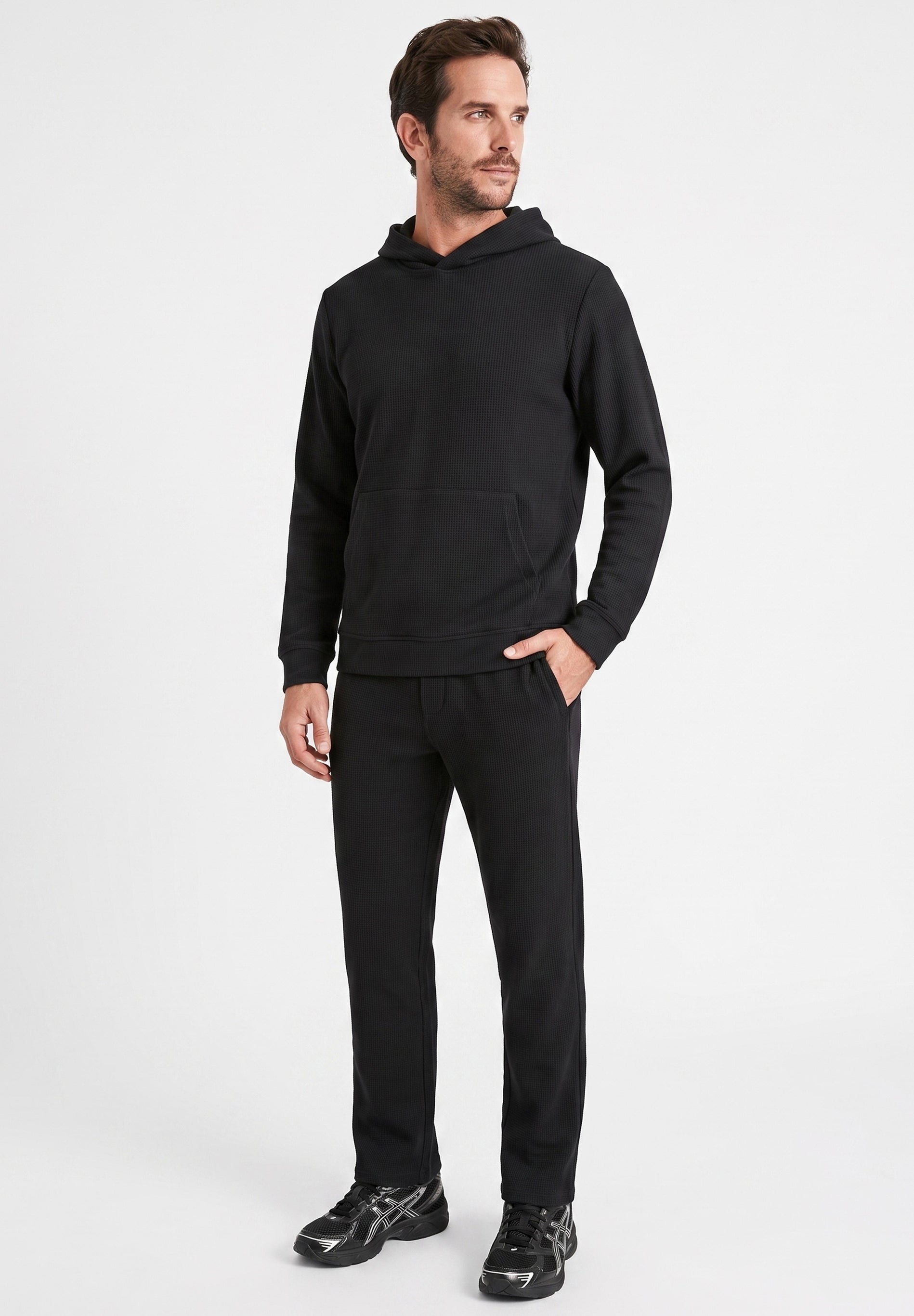 POZZAN | Waffel Jogginghose aus Bio-Baumwolle & recyceltem Polyester