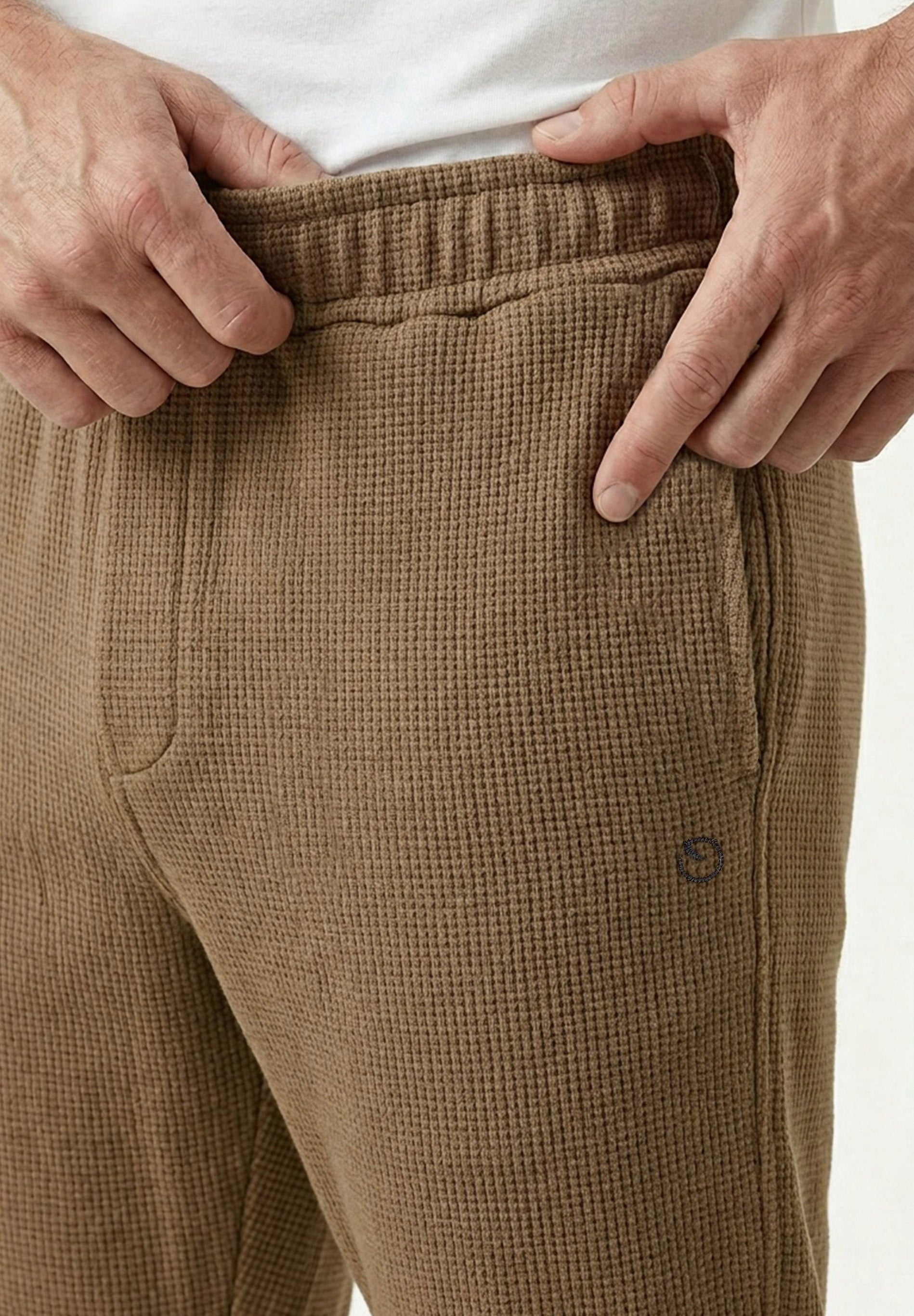 POZZAN | Waffel Jogginghose aus Bio-Baumwolle & recyceltem Polyester