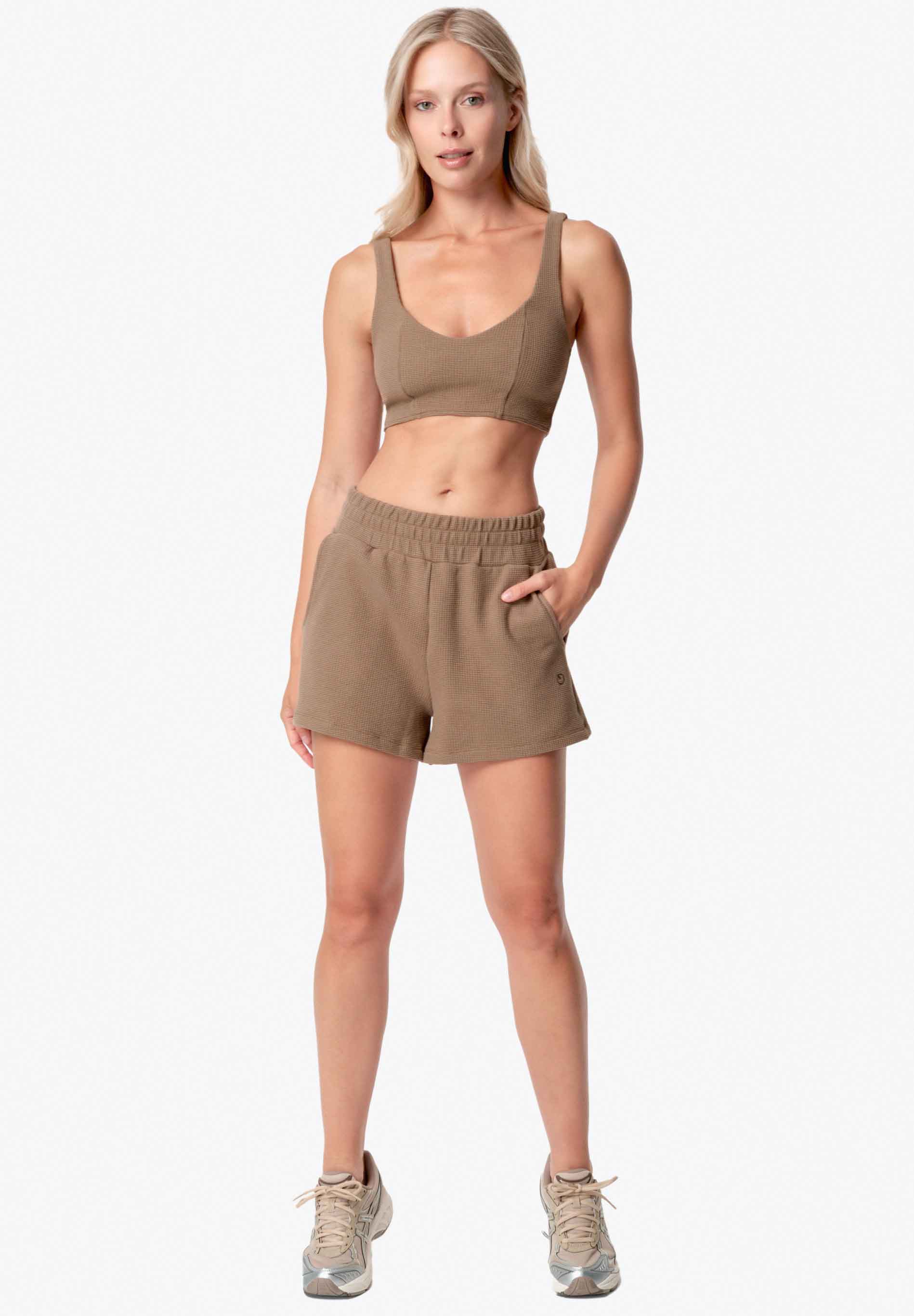 SAVANNA | Waffel Shorts aus Bio-Baumwolle und recyceltem Polyester