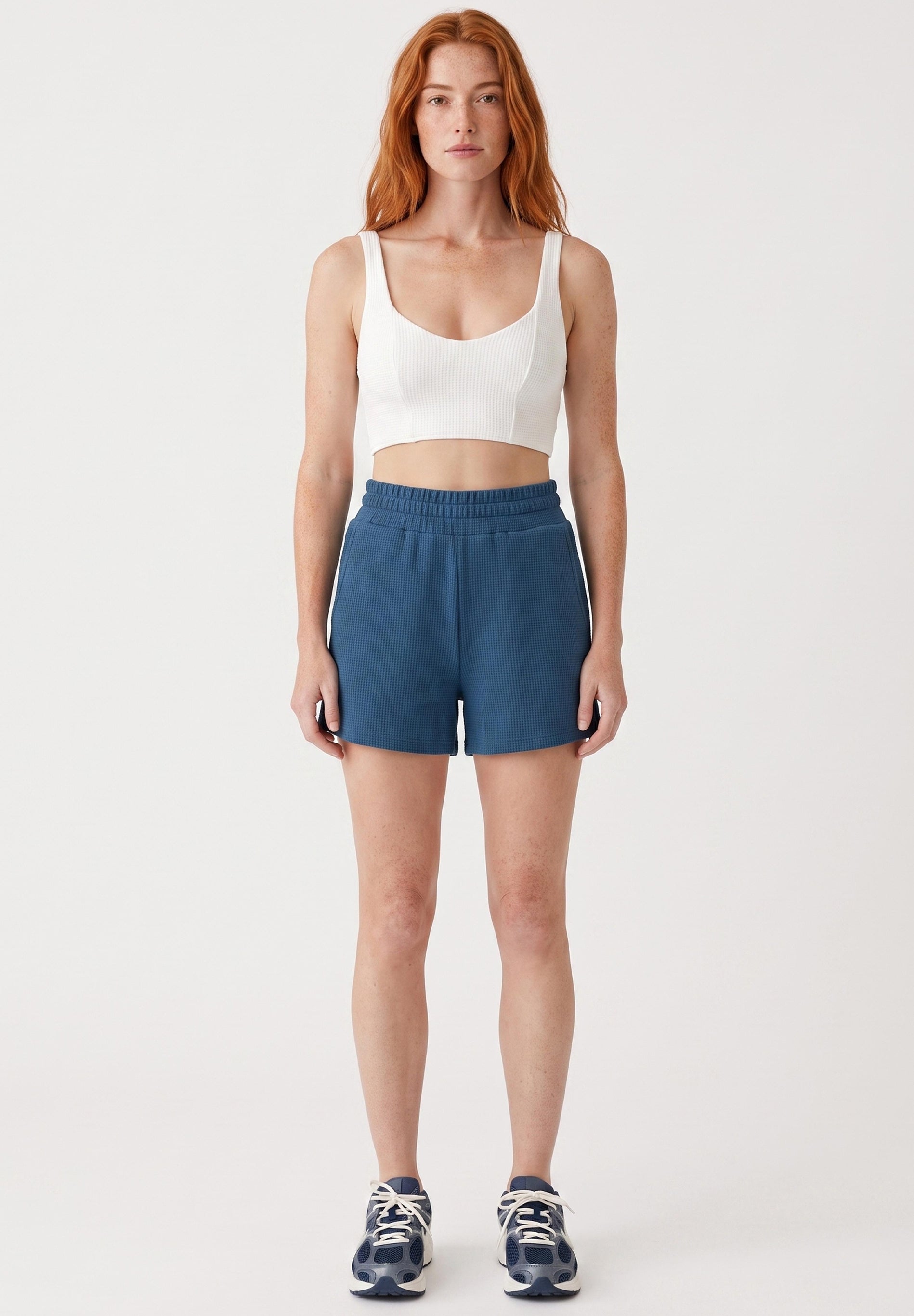 SAVANNA | Waffel-Shorts aus Bio-Baumwolle und recyceltem Polyester