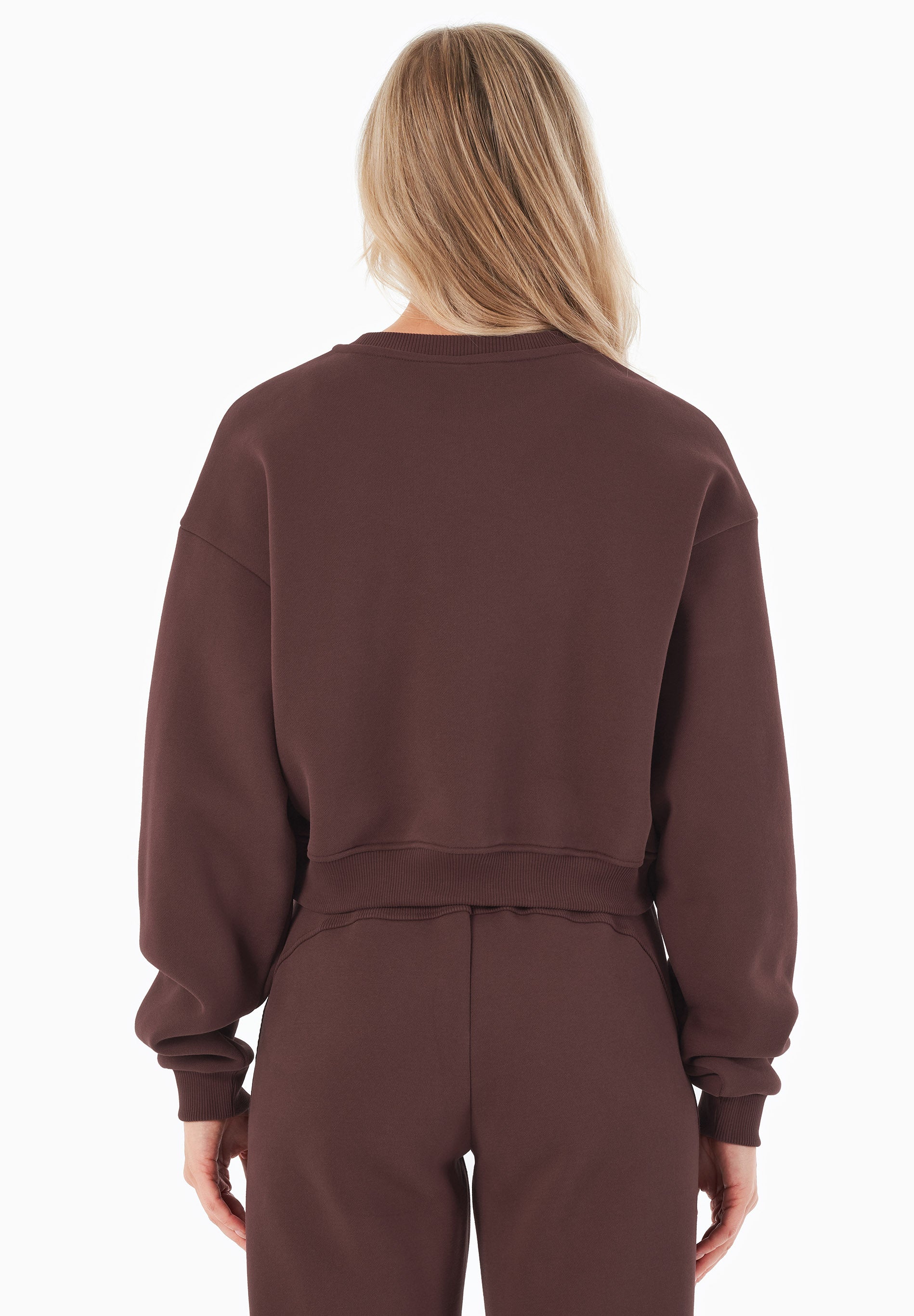 SILLIVIA | Essentials Travel Crop-Sweatshirt aus Bio-Baumwolle und recyceltem Polyester