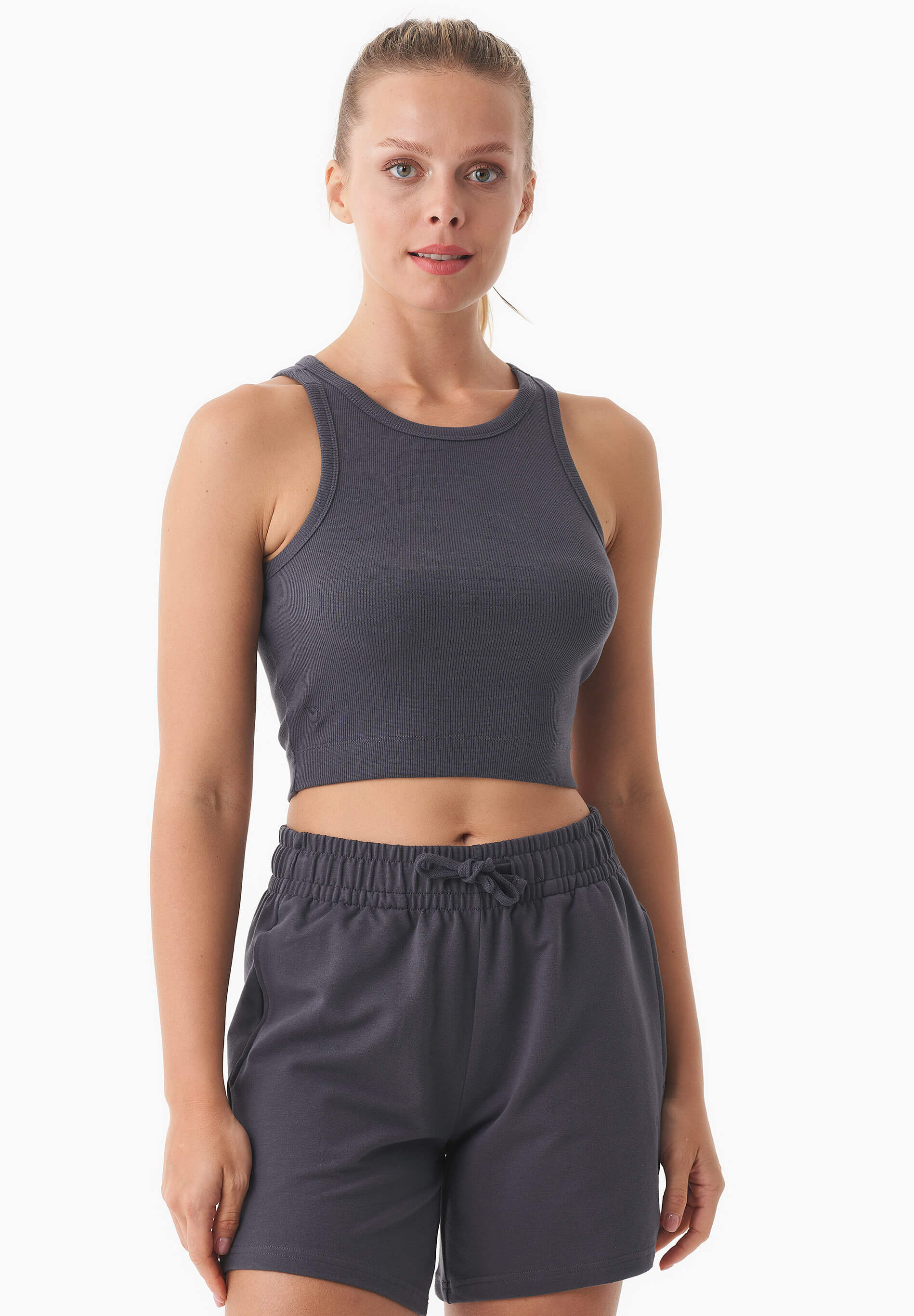 SONNIA | Cropped Rib Top aus Bio-Baumwolle